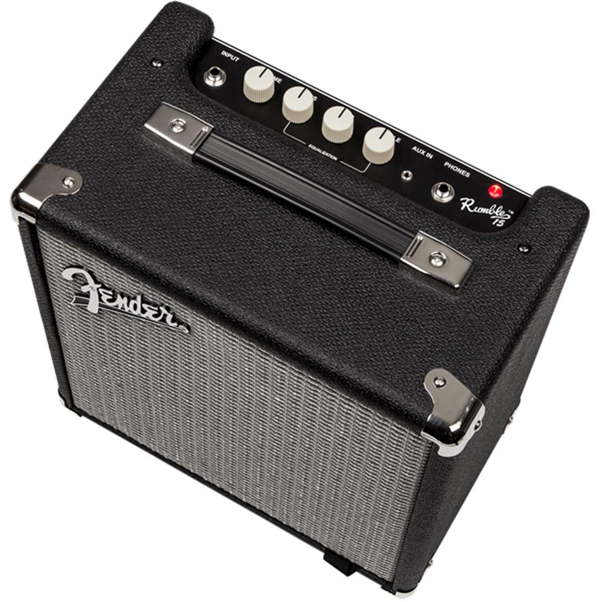 Fender Rumble 15 V3 Bass Amp for Bass Guitar, 15 Watts, with 2-Year Warranty 6 Inch Speaker, with Overdrive Circuit and Mid-Scoop Contour Switch