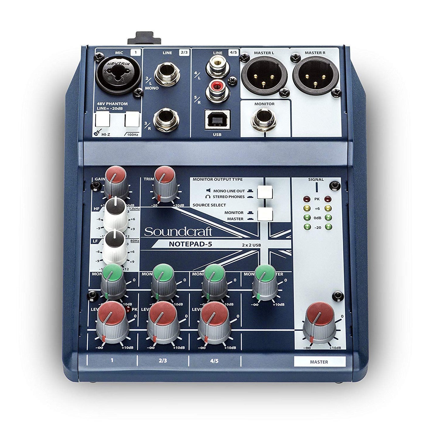 Soundcraft Notepad-5 Small-Format Analog Mixing Console with USB I/O, 5-channel mixer (