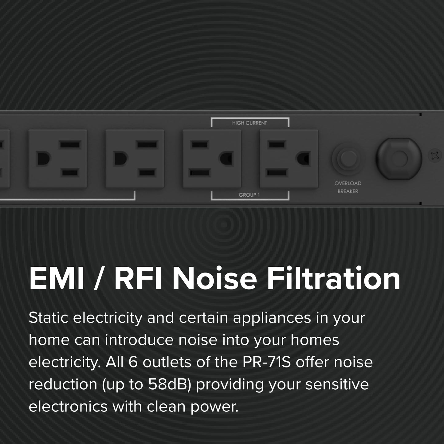 ELAC Protek PR-71S 8 Outlet Surge Protector with Dual USB - Advanced Power Protection and EMI/RFI Noise Filtration