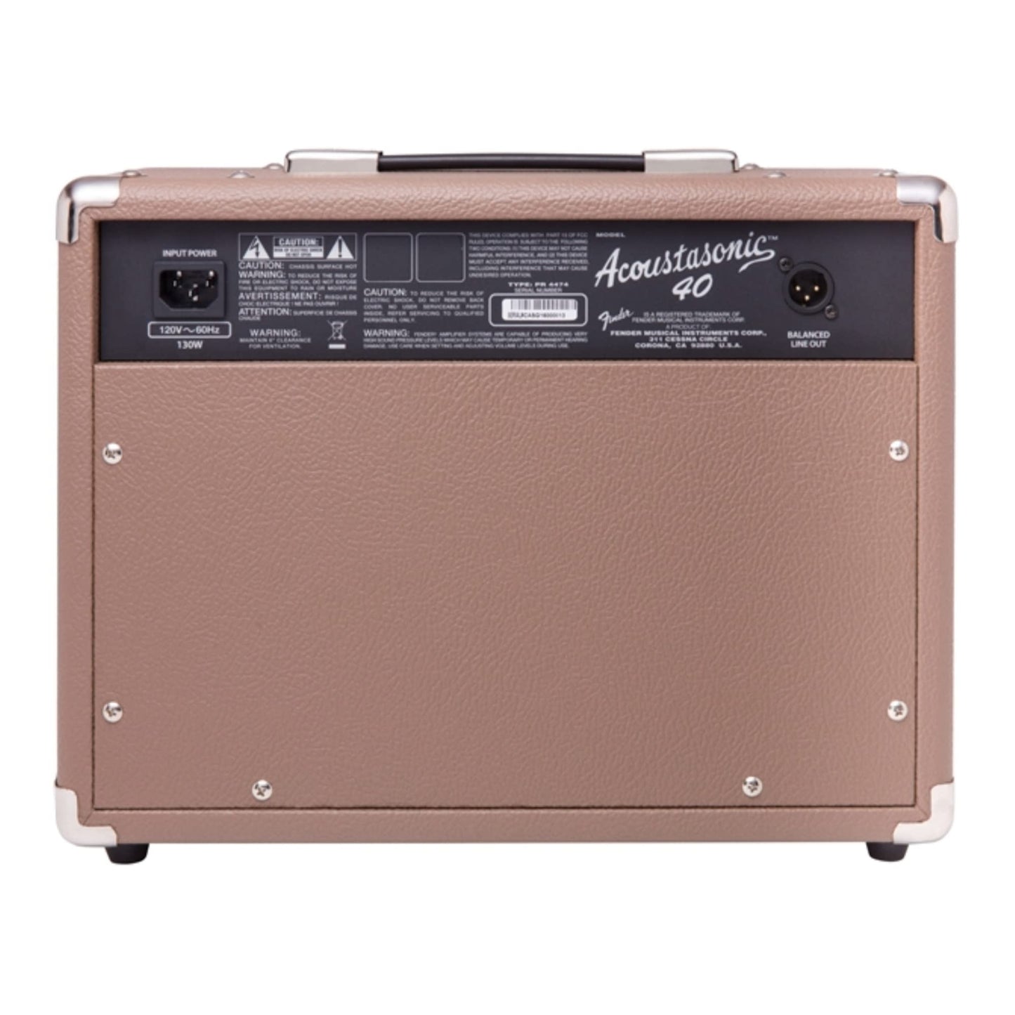 Fender Acoustasonic Guitar Amp for Acoustic Guitar, 40 Watts, with 2-Year Warranty 2x6.5 Inch Speakers, Chorus Effect, Dual Front-panel Inputs, 9.8Dx17.6Wx15.5H Inches, Brown/Wheat