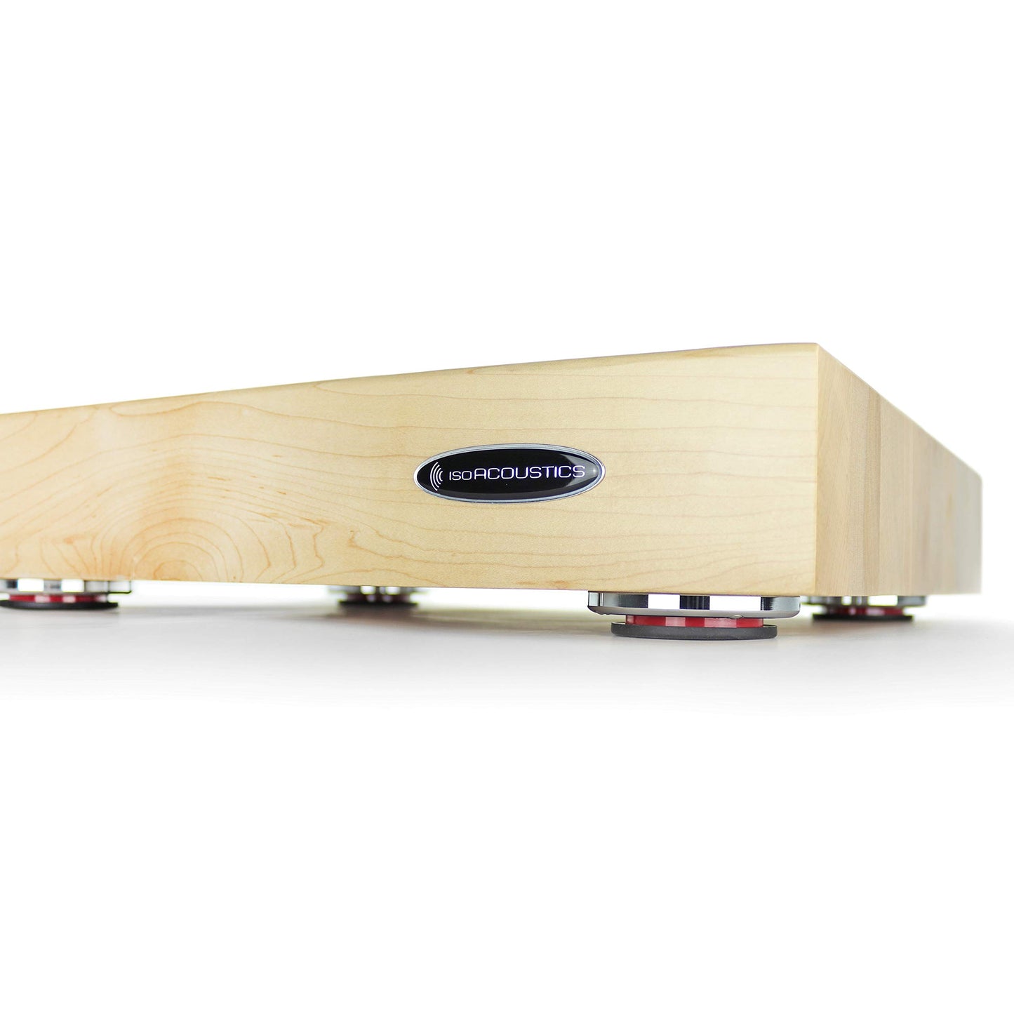 IsoAcoustics Delos Turntable Isolation Butcher Block Series: 1815M2 (18" W x 15" D x 3" H) Maple