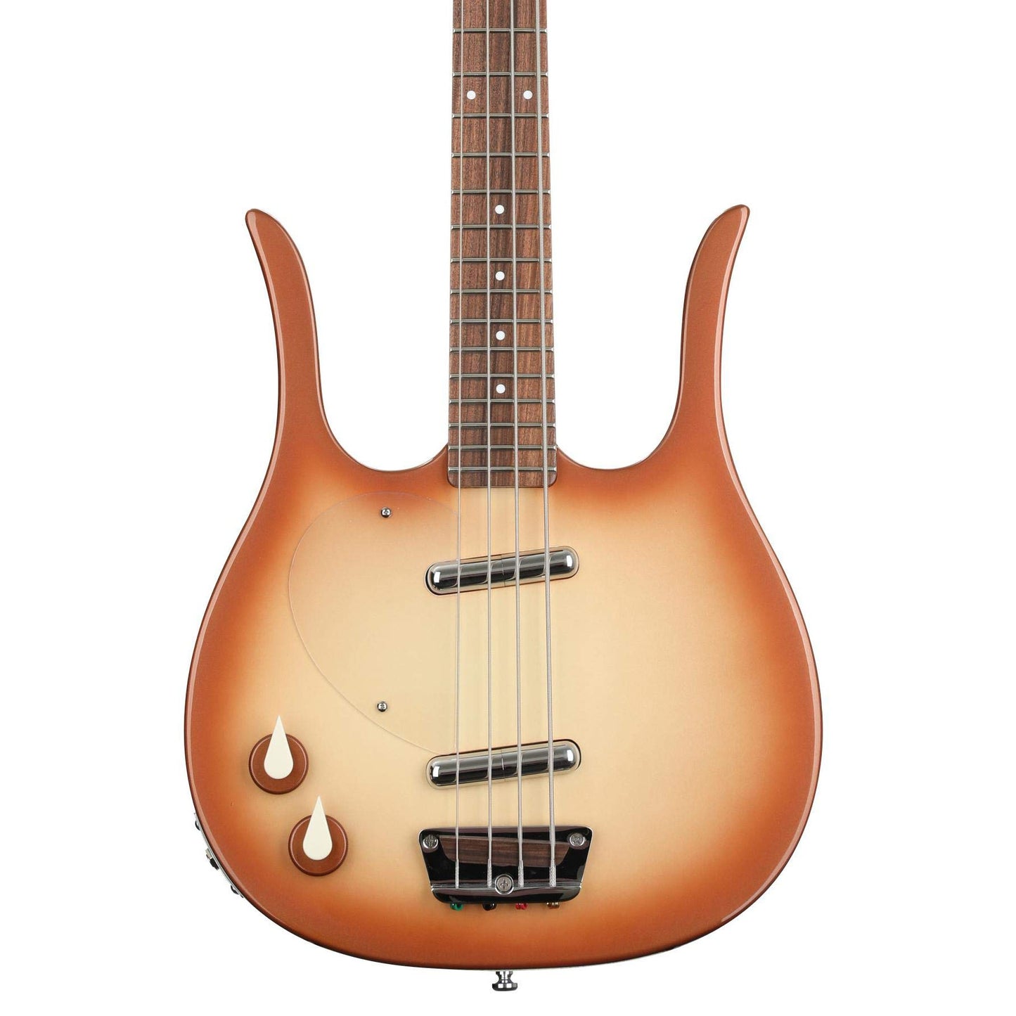 Danelectro Longhorn, Left-handed Bass Guitar - Copper Burst