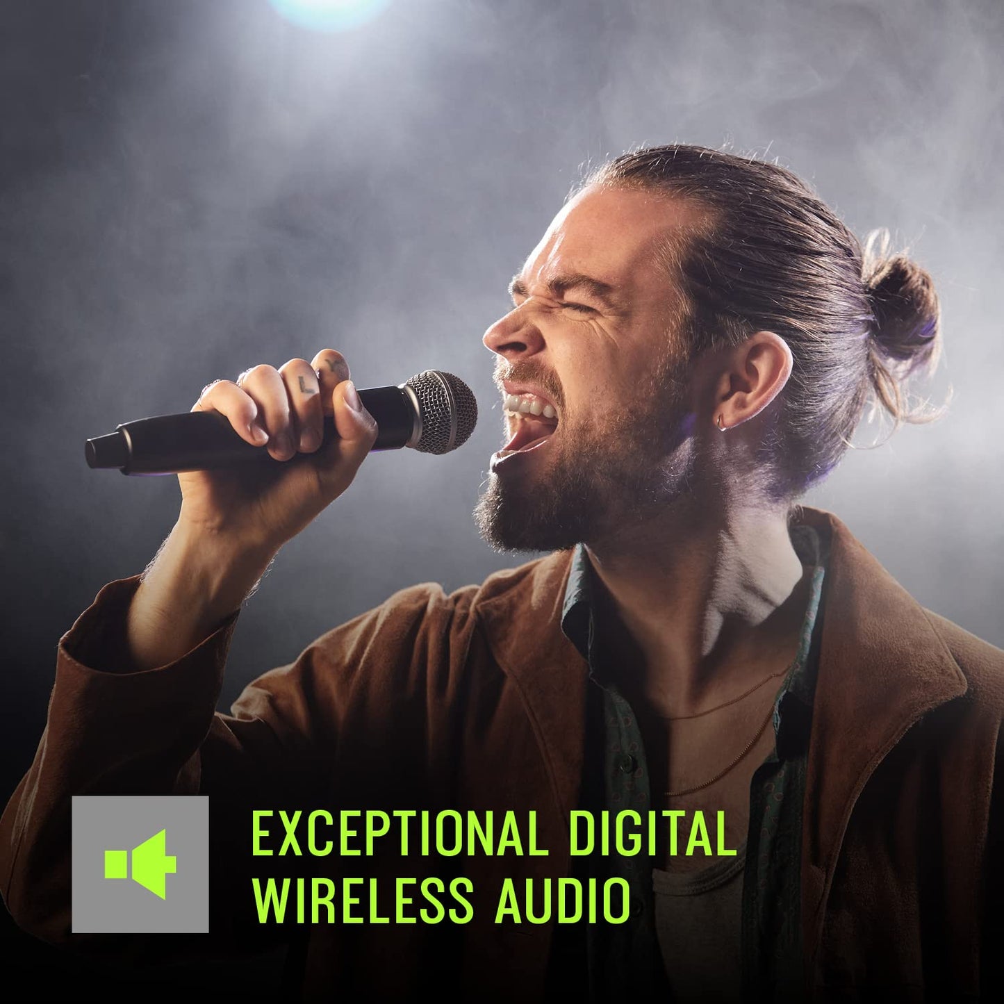 Shure GLXD16+ Dual Band Pro Digital Wireless System - Perfect for Guitar and Bass - 12-Hour Battery Life, 100 ft Range | includes WA305 Premium Guitar Cable with 1/4" Jack & Guitar Pedal Receiver