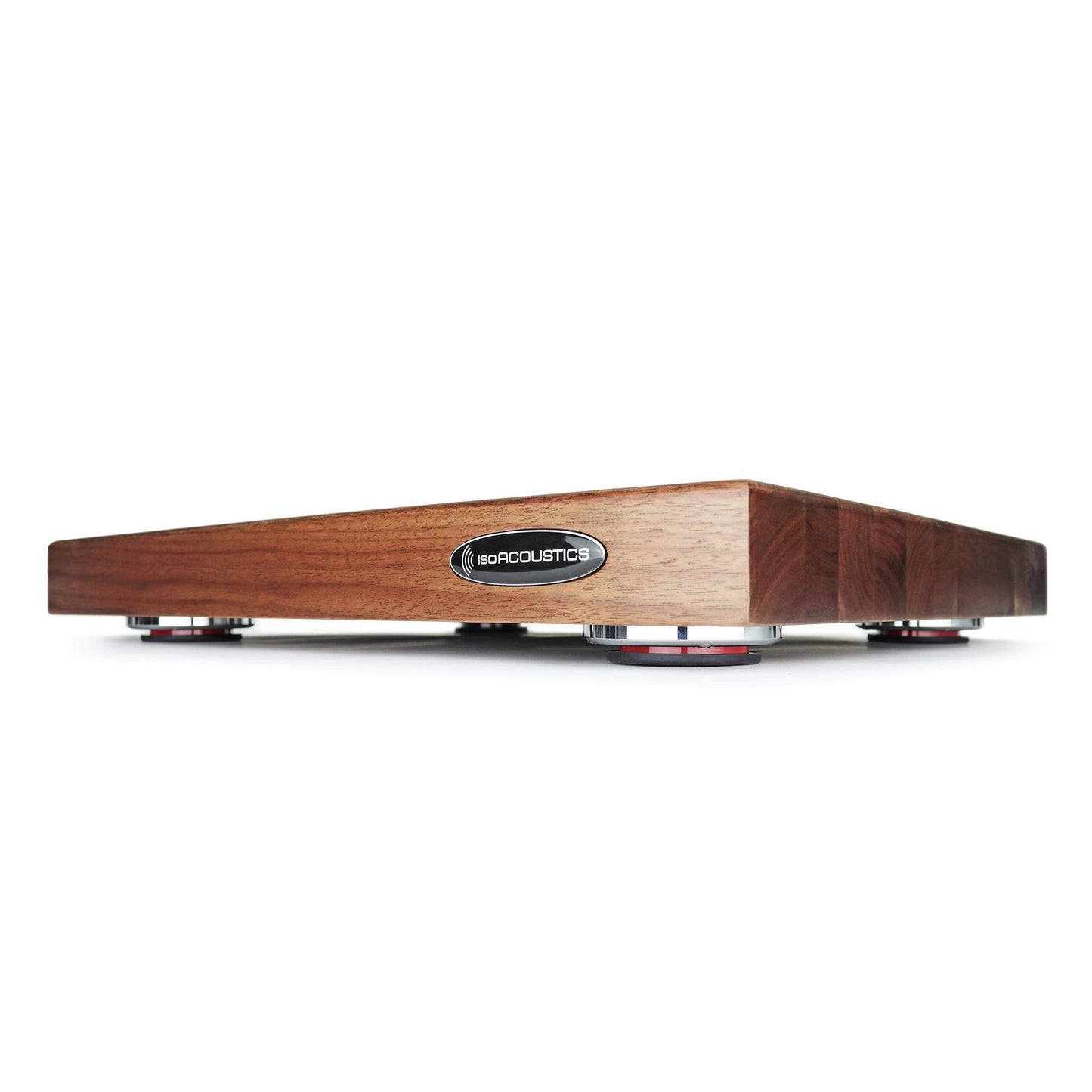 IsoAcoustics Delos Turntable Isolation Butcher Block Series: 1815W1 (18" W x 15" D x 1.75" H) Walnut