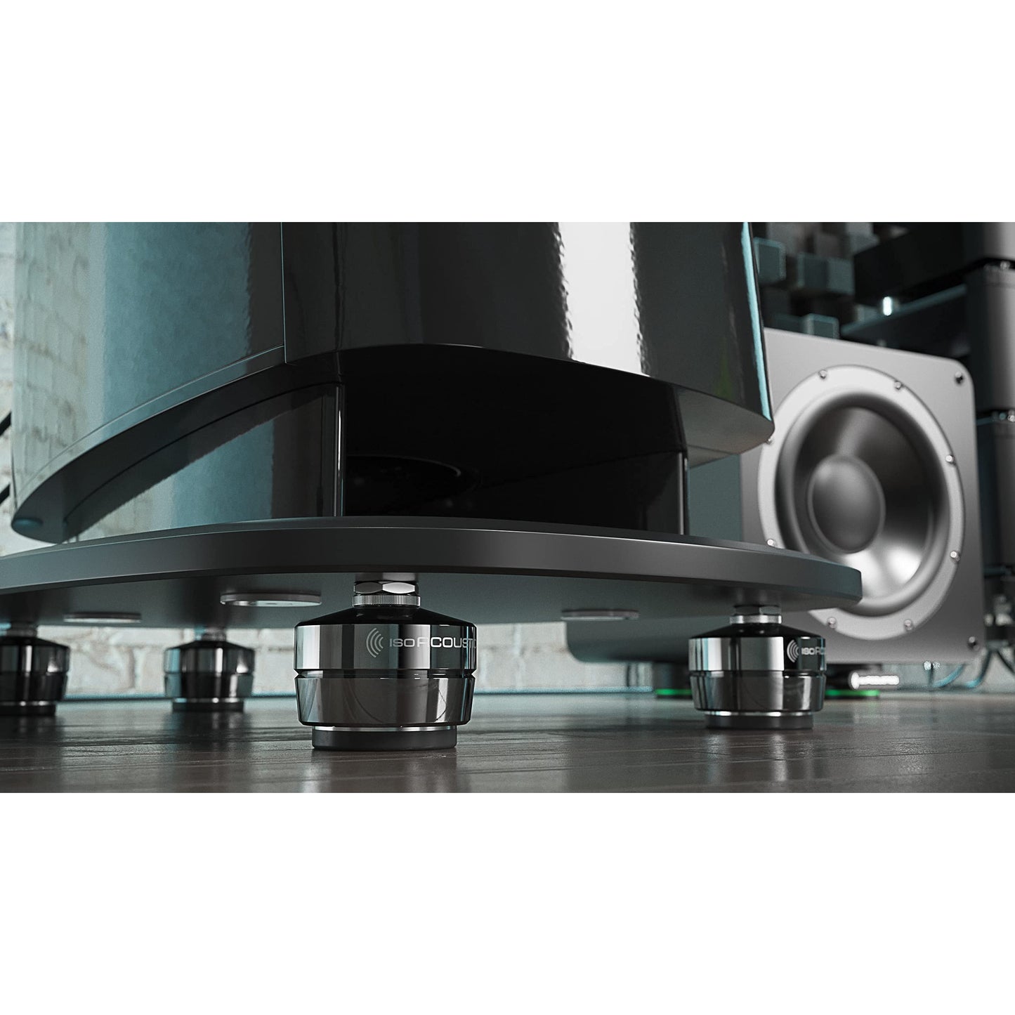 IsoAcoustics Gaia Series Isolation Feet for Speakers & Subwoofers (Gaia II, 120 lb max) – Set of 4