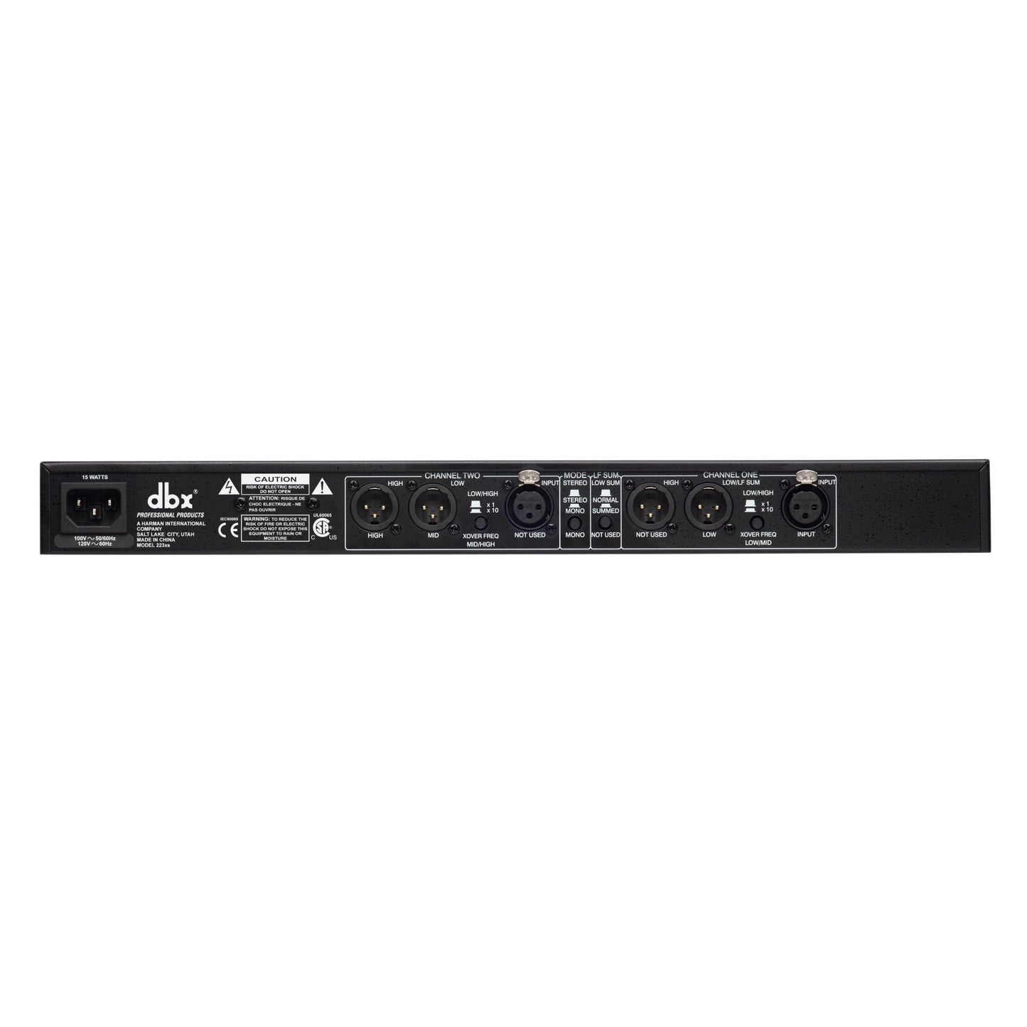 dbx 223xs Stereo 2-Way, Mono 3-Way Crossover with XLR Connectors