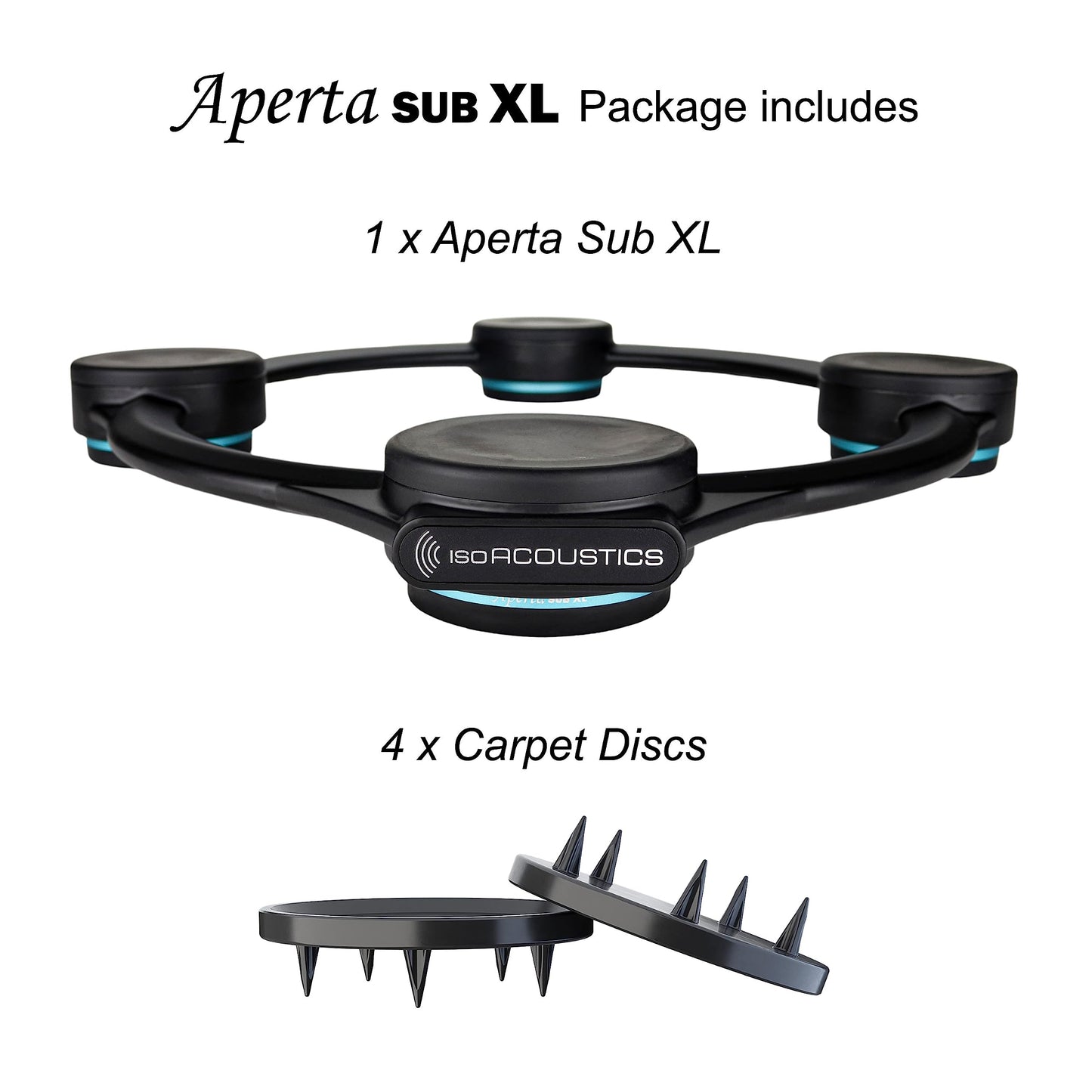 IsoAcoustics Subwoofer Isolation Stand: Aperta Sub XL (14.5" W x 16” D)