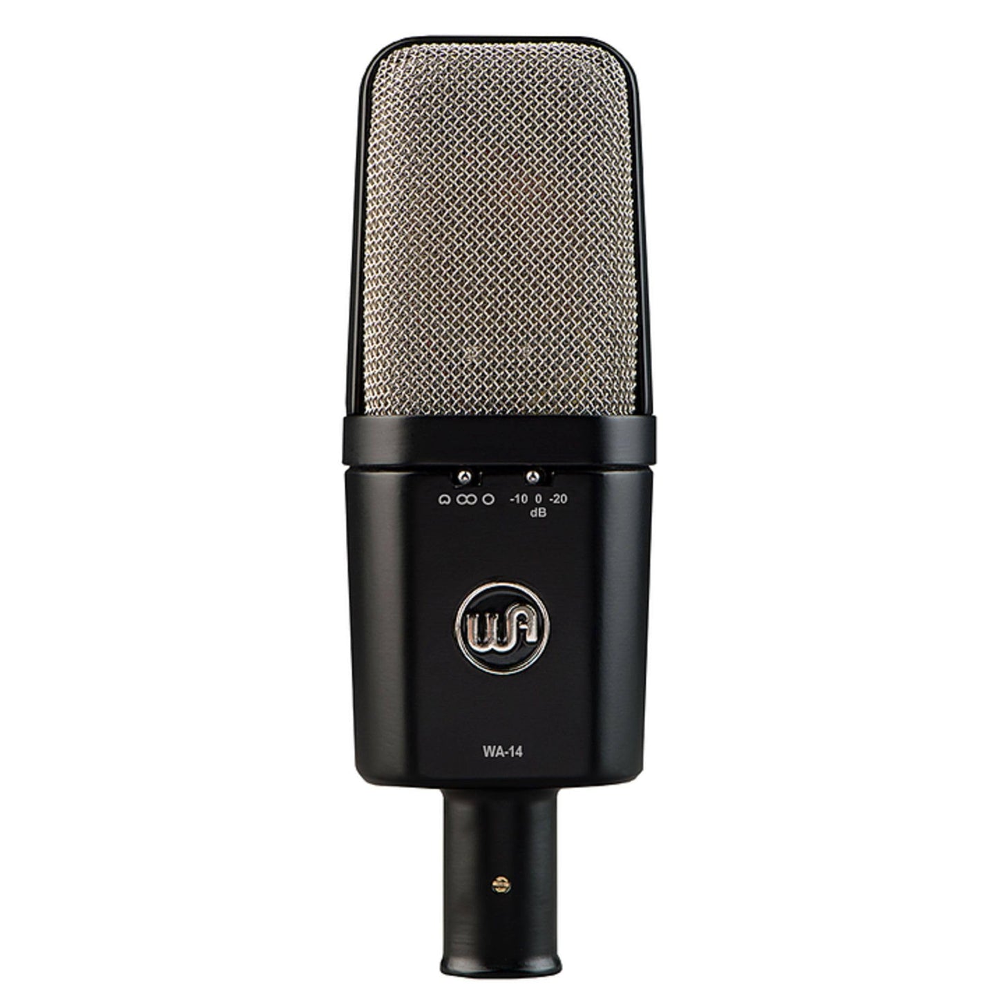 Warm Audio WA-14 Large Diaphragm Condenser Microphone, Black with silver grille