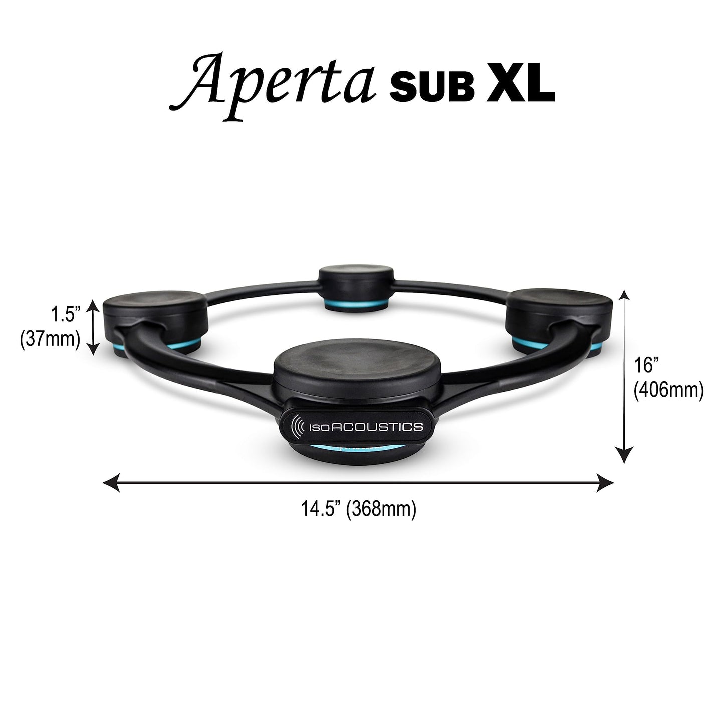 IsoAcoustics Subwoofer Isolation Stand: Aperta Sub XL (14.5" W x 16” D)