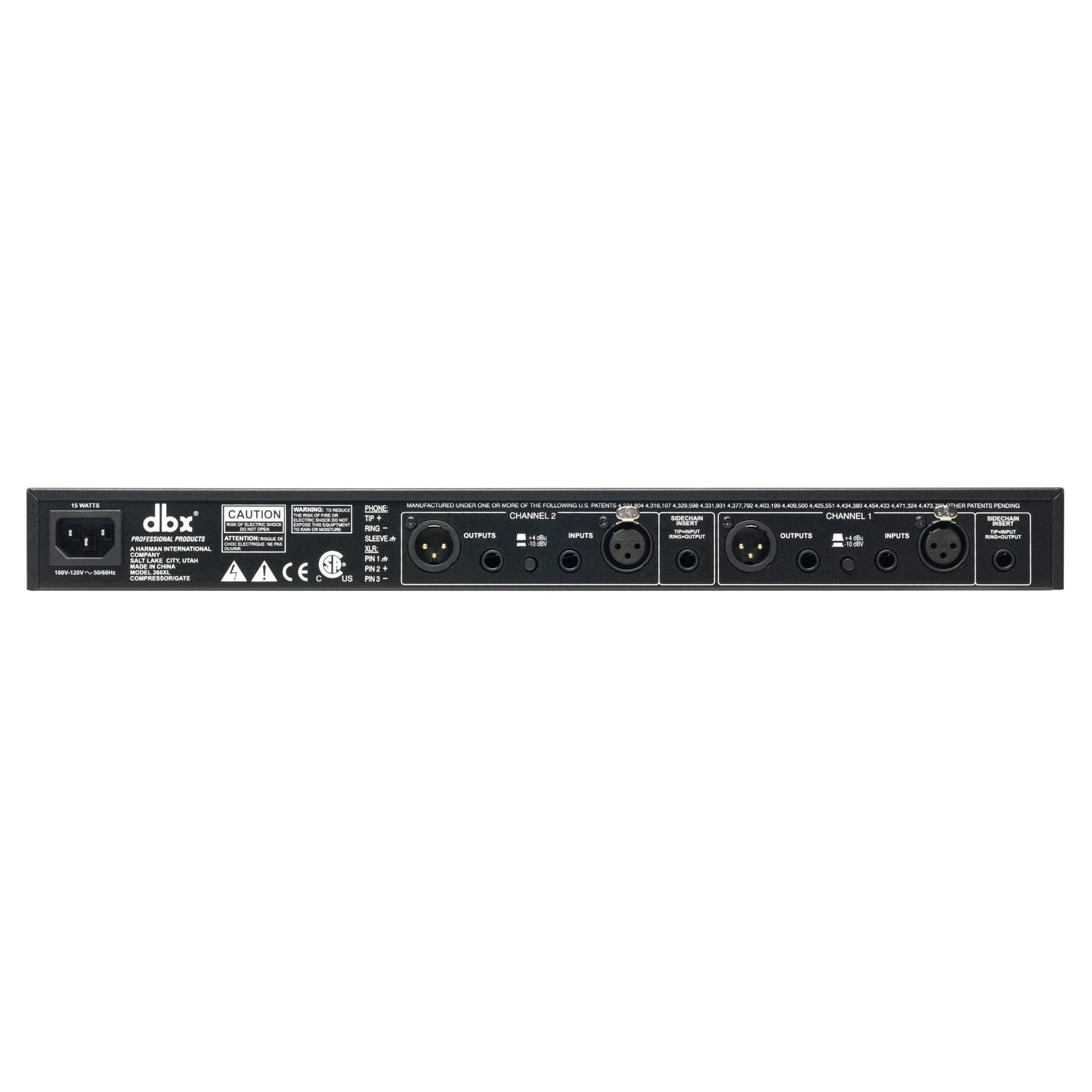 dbx 266xs Professional Audio Compressor/Gate Dynamic Processor Silver 1.75 x 5.75 x 19.00 inches