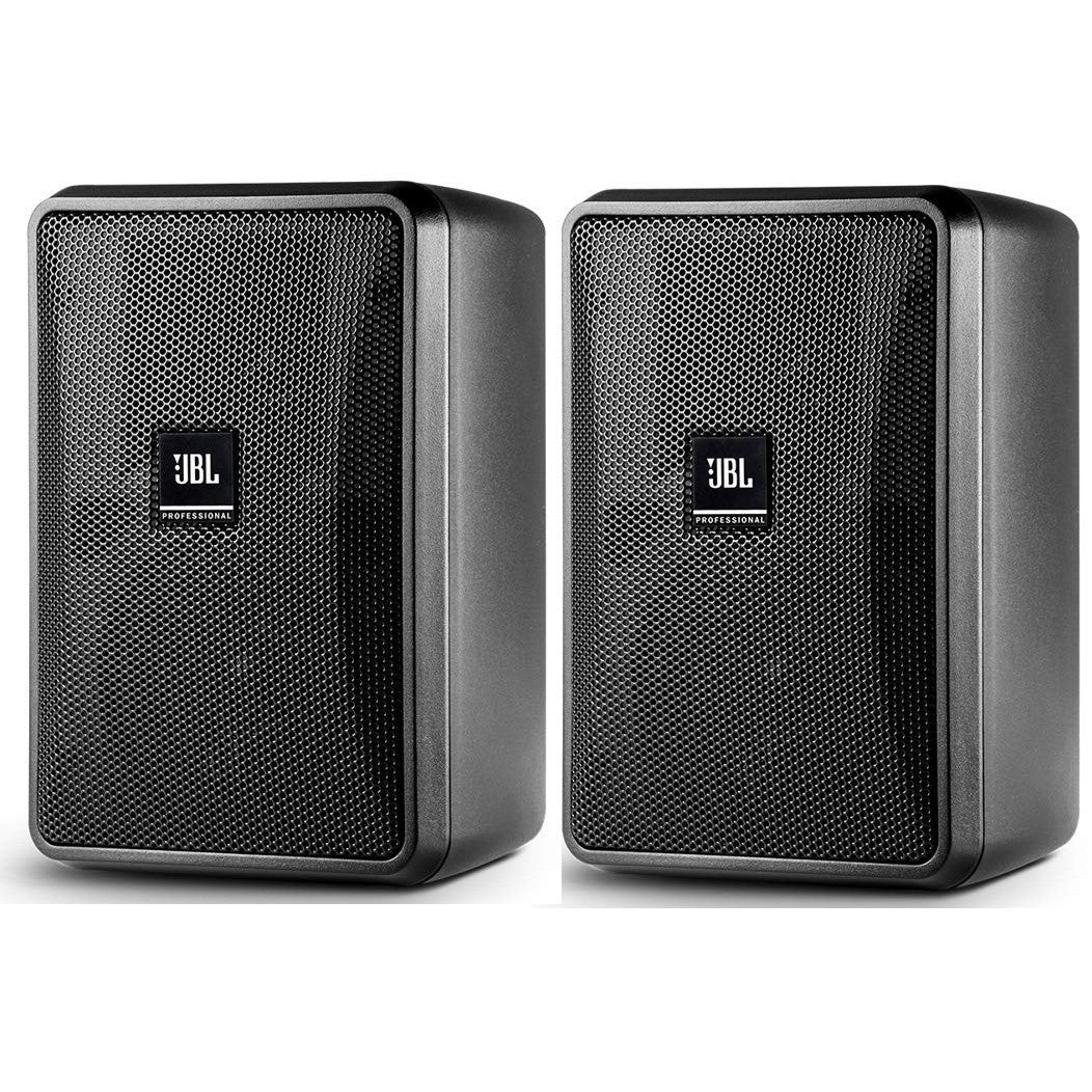 JBL Professional Control 23-1 Ultra-Compact 8-Ohm Indoor/Outdoor Background/Foreground Speaker, Black, Sold as Pair