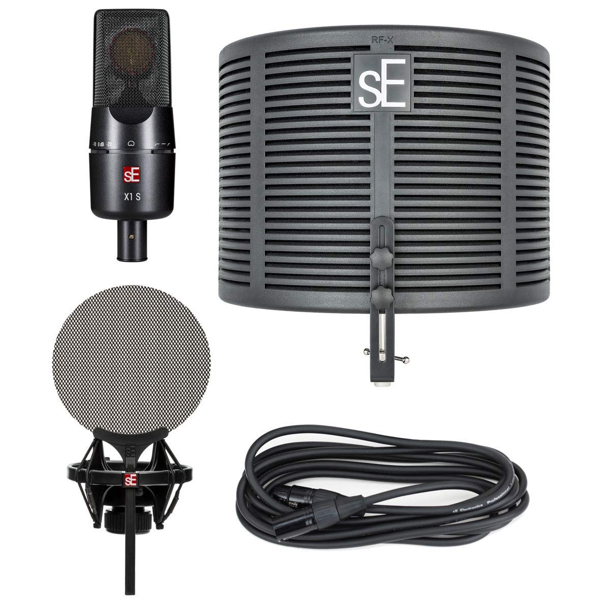 SE ELECTRONICS - X1 S Microphone with Reflection Filter X, Shockmount and Cable Pack