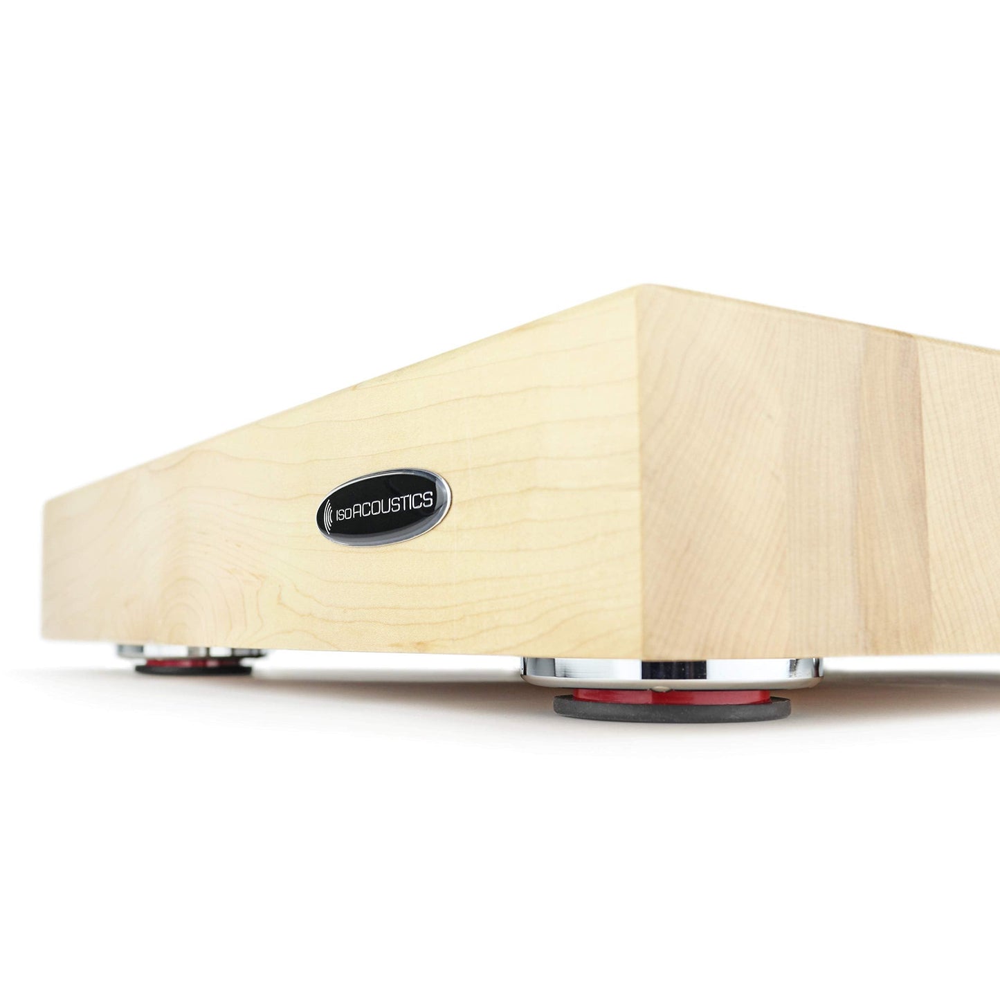 IsoAcoustics Delos Turntable Isolation Butcher Block Series: 1815M2 (18" W x 15" D x 3" H) Maple