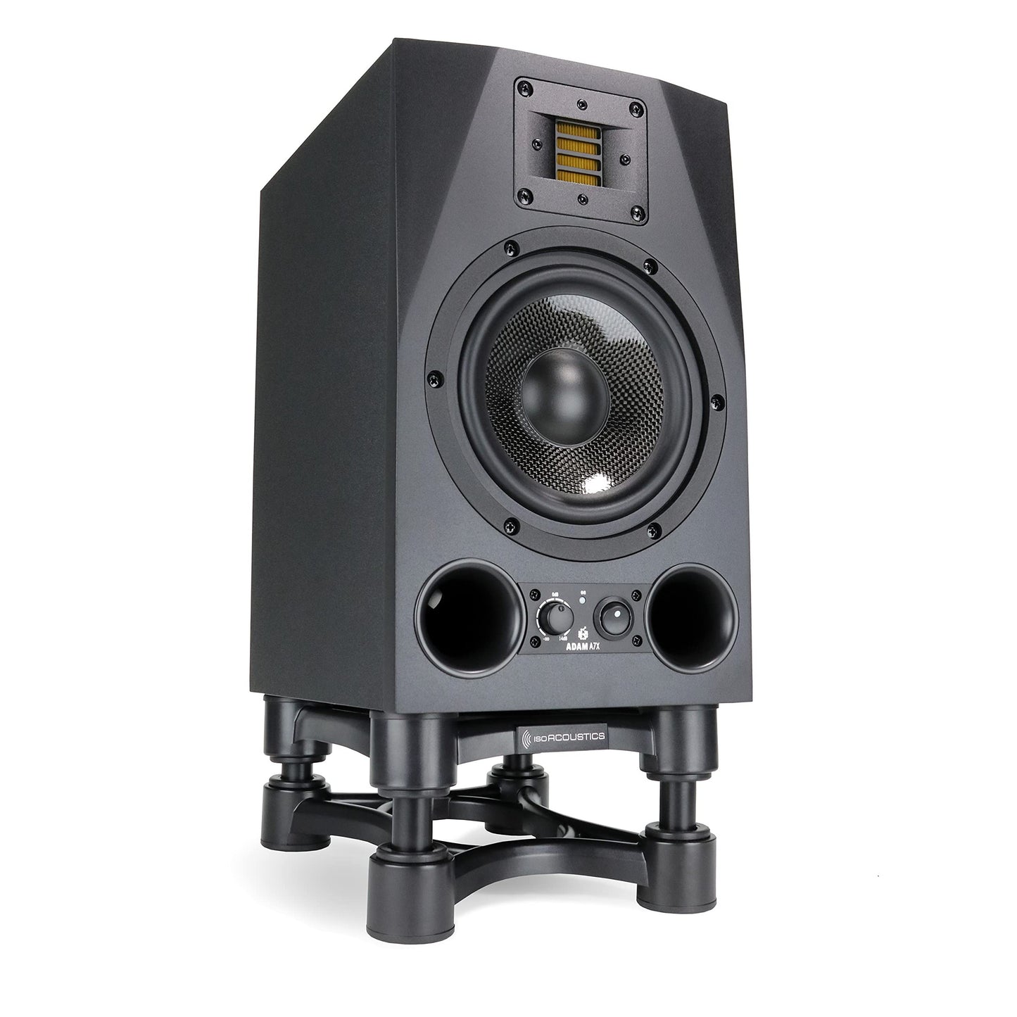 IsoAcoustics Iso-Stand Series Speaker Isolation Stands with Height & Tilt Adjustment: Iso-200 (7.8” x 10”) Pair