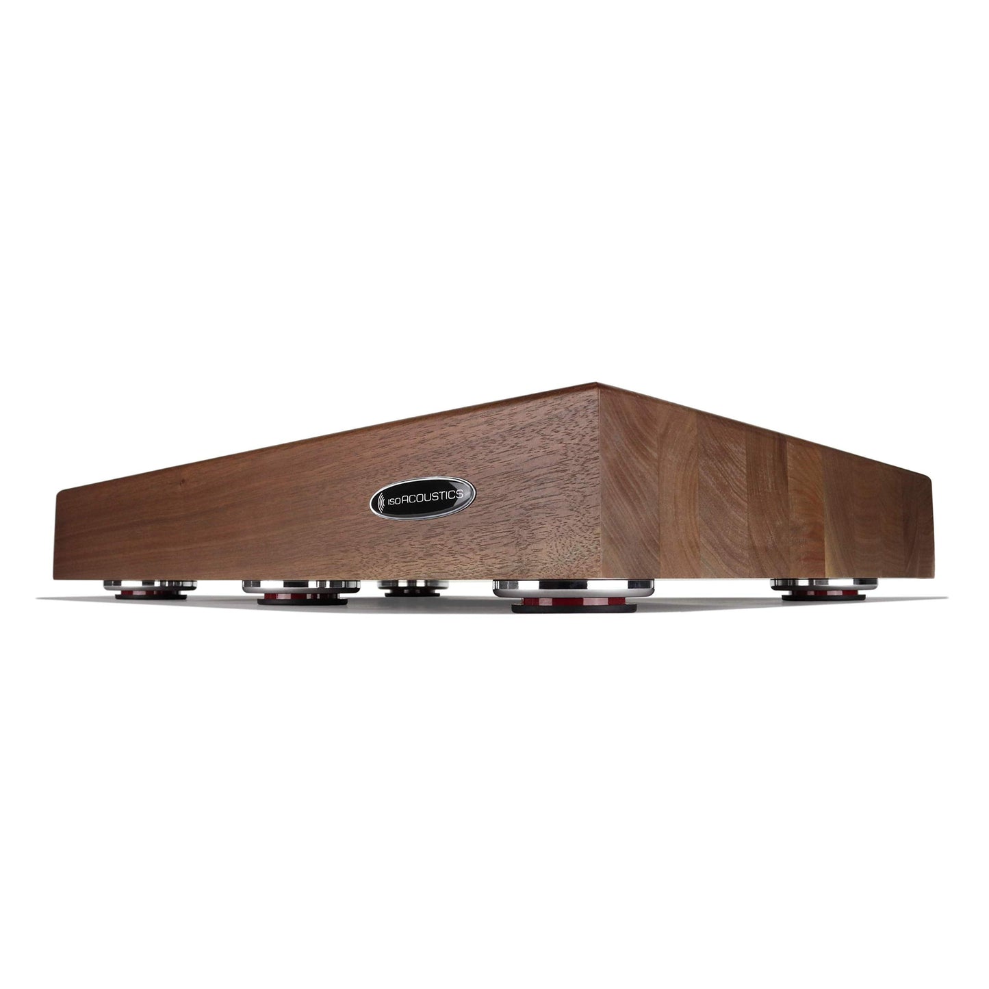 IsoAcoustics Delos Turntable Isolation Butcher Block Series: 2216W2 (22" W x 16" D x 3" H) Walnut