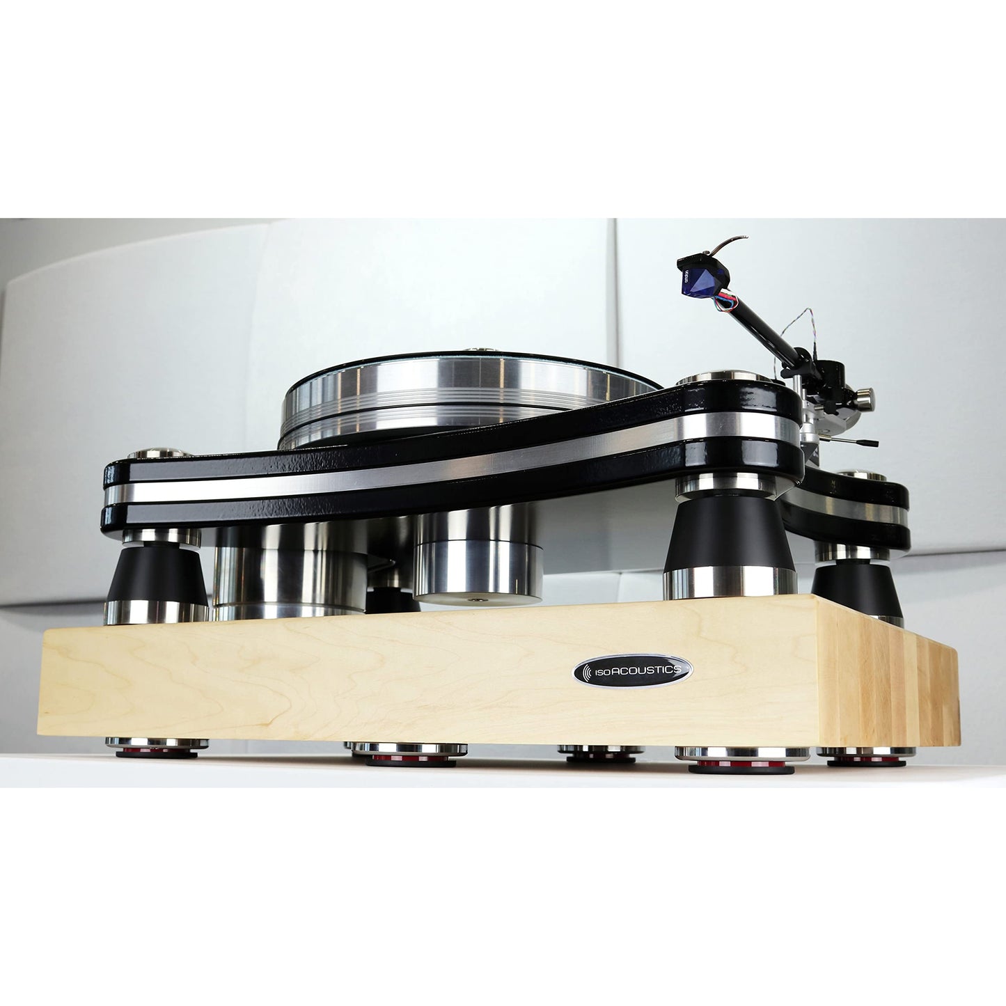 IsoAcoustics Delos Turntable Isolation Butcher Block Series: 2216M1 (22" W x 16" D x 1.75" H) Maple