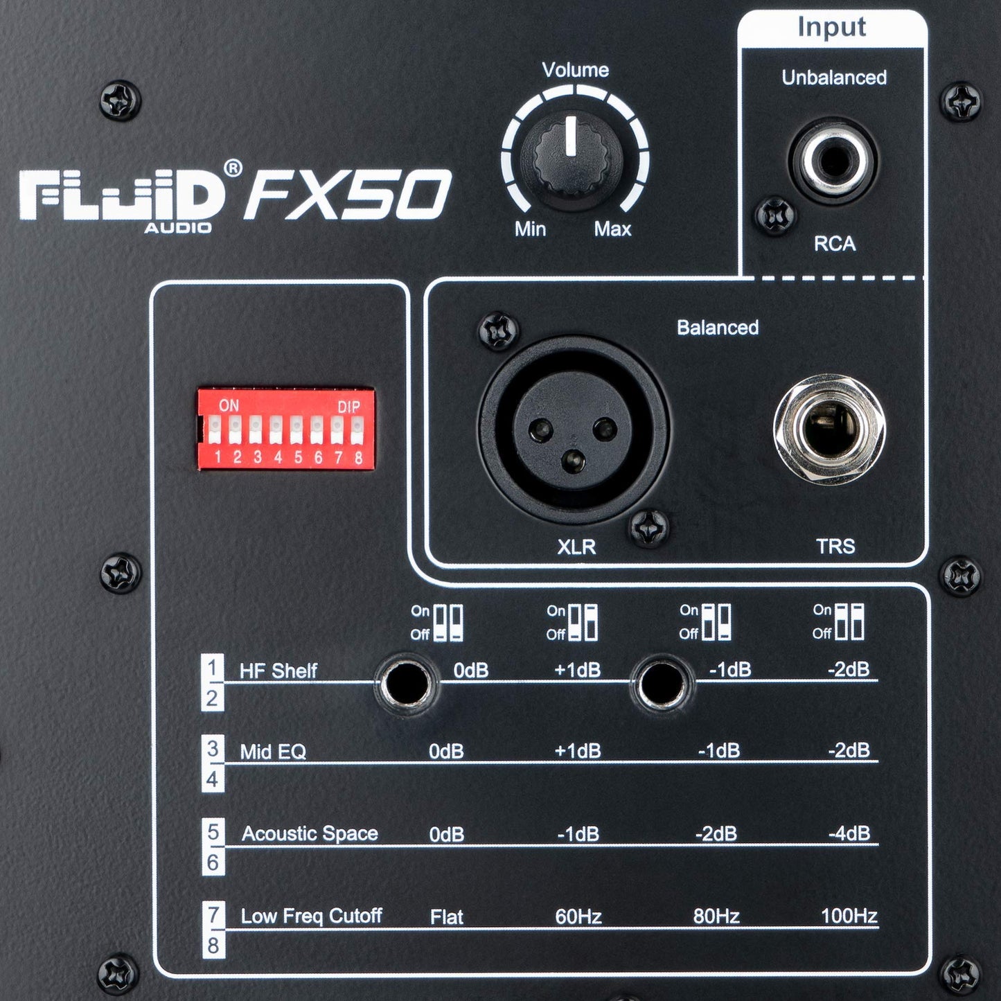 Fluid Audio FX50 : 5" Single Point Source Coax Reference Monitor, Bi-Amplified 90w 49Hz - 22kHz (+/-3db)