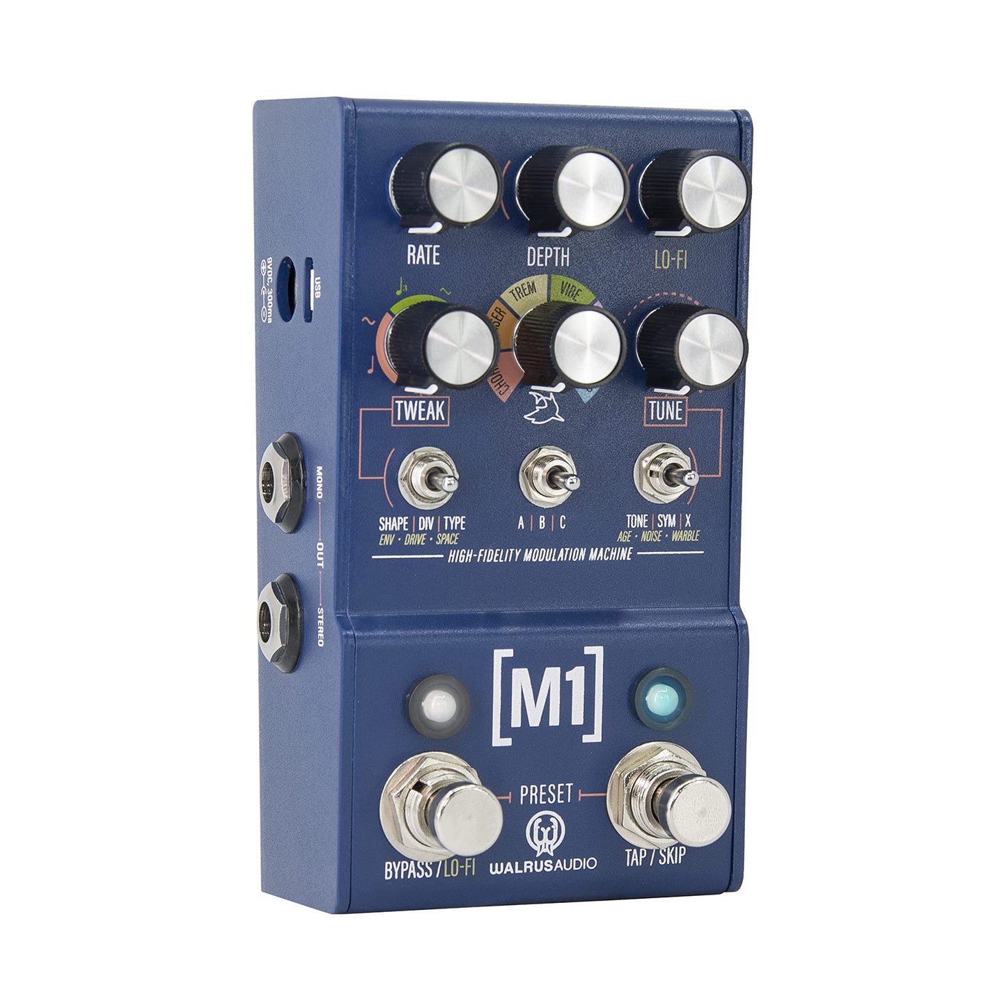 Walrus Audio MAKO Series M1 High Fidelity Modulation Machine, Blue (900-1063)