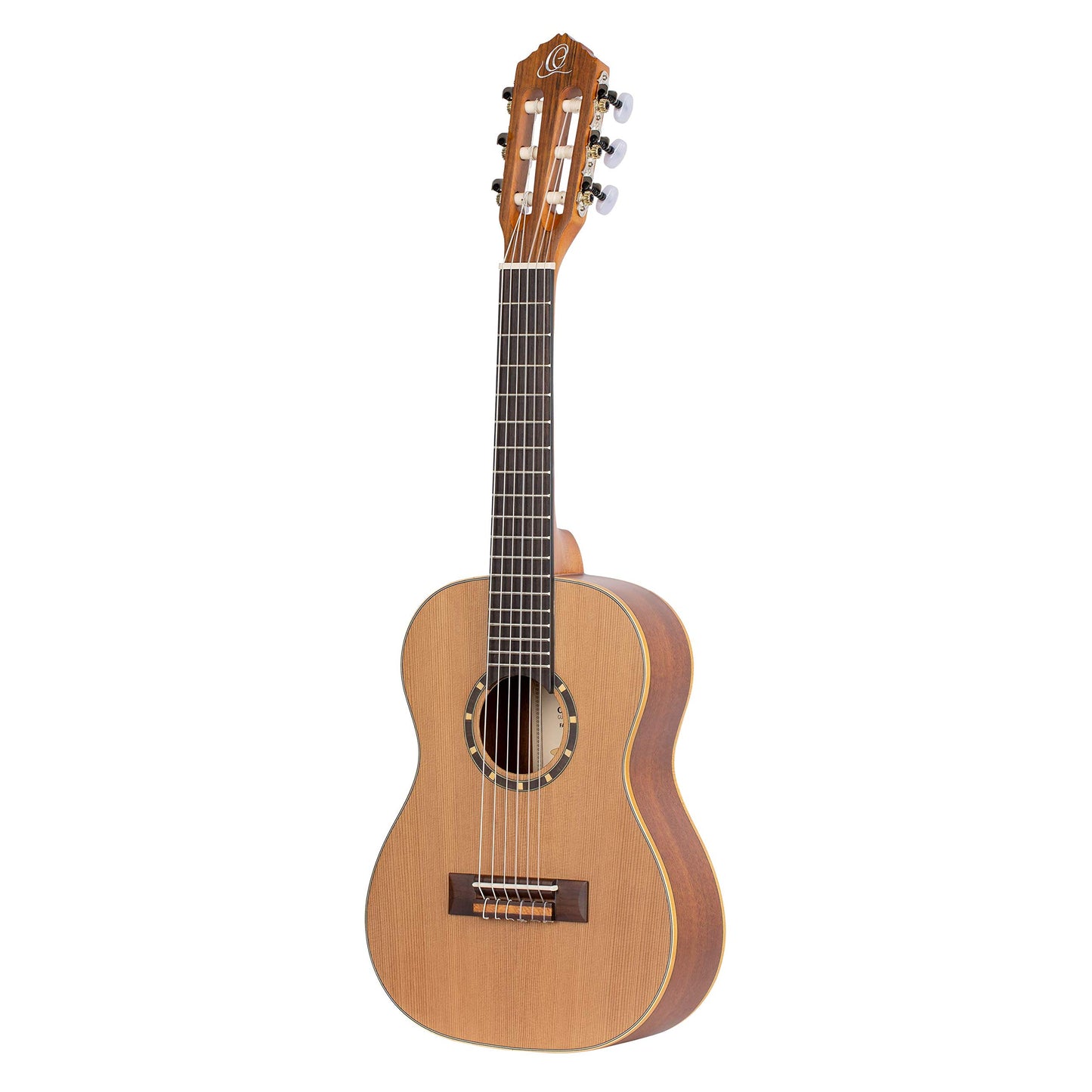 Ortega Guitars 6 String Family Series 1/4 Size Nylon Classical Guitar w/Bag, Right, Cedar Top-Natural-Satin, (R122-1/4)