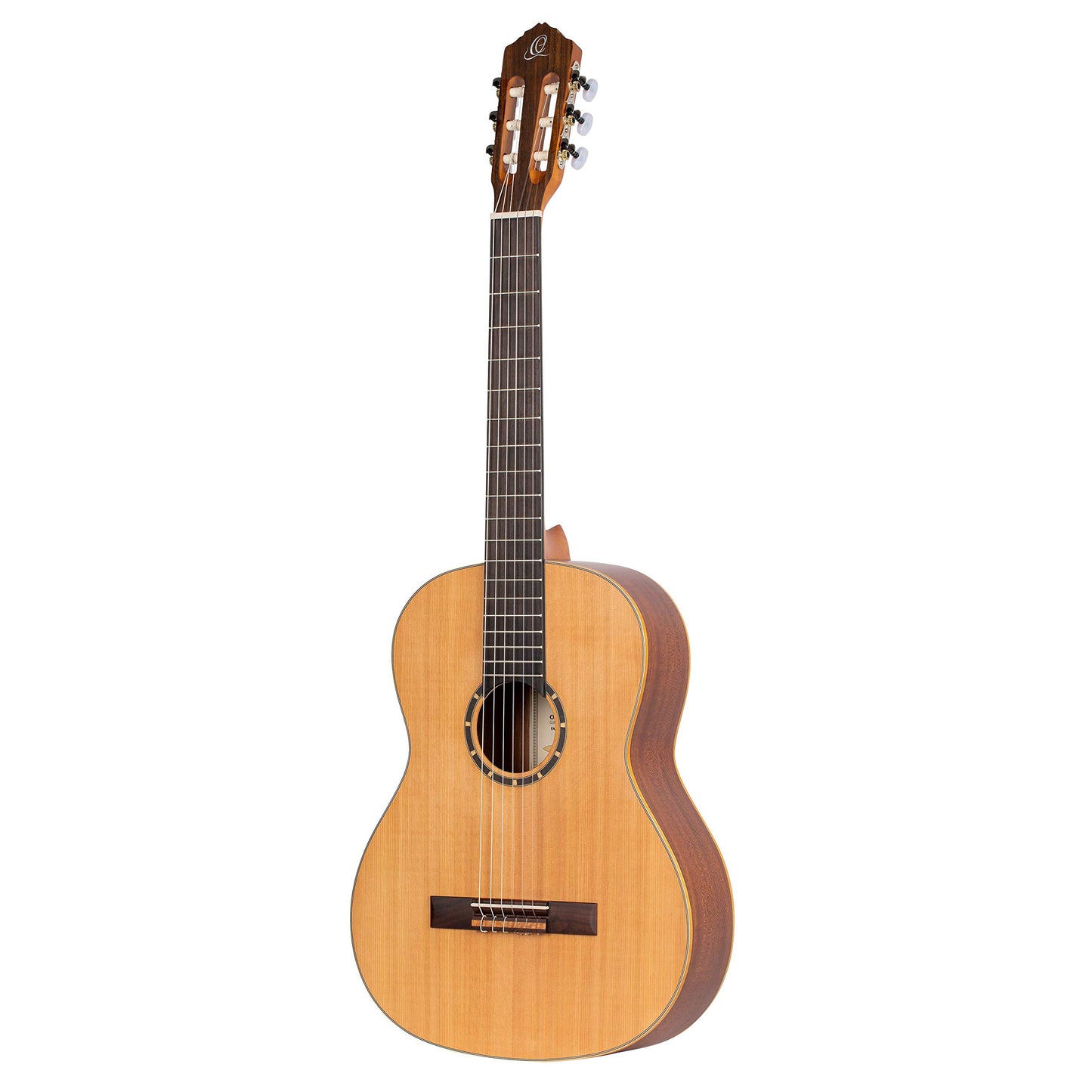 Ortega Guitars 6 String Family Series Full Size Nylon Classical Guitar w/Bag, Right, Cedar Top-Natural-Satin, (R122)