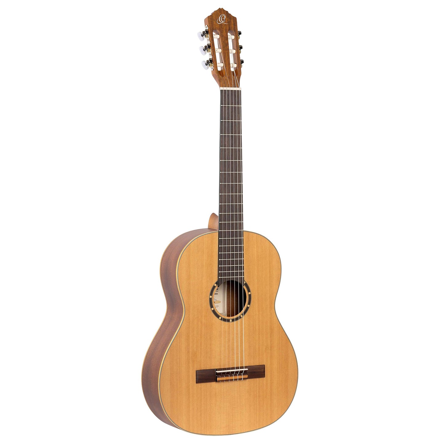 Ortega Guitars 6 String Family Series Full Size Left-Handed Nylon Classical Guitar w/Bag, Cedar Top-Natural-Satin, (R122L)