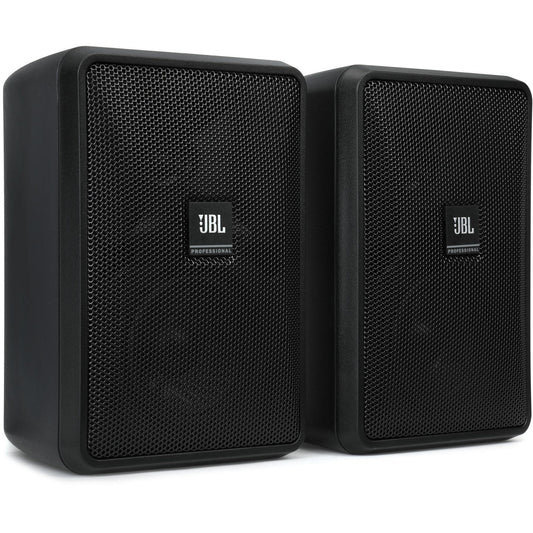 JBL Professional Control 23-1 Ultra-Compact Indoor/Outdoor Background/Foreground Speaker, Black, Sold as Pair