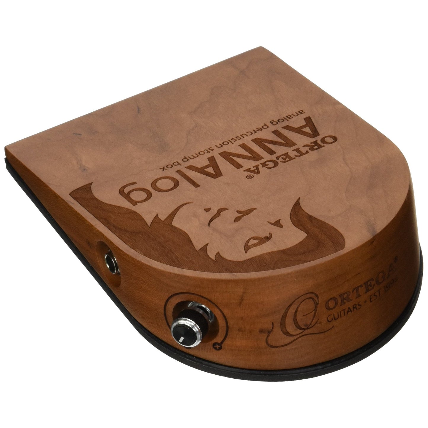 Ortega Guitars Analog Singer-Songwriter Stomp Box with Built-in Passive Piezo for Kick Sound, Natural (ANNALOG)