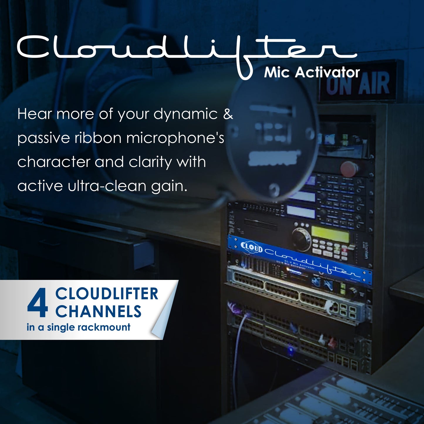 Cloud Microphones - Cloudlifter CL-4 Mic Activator - Ultra-Clean Microphone Preamp Gain - USA Made