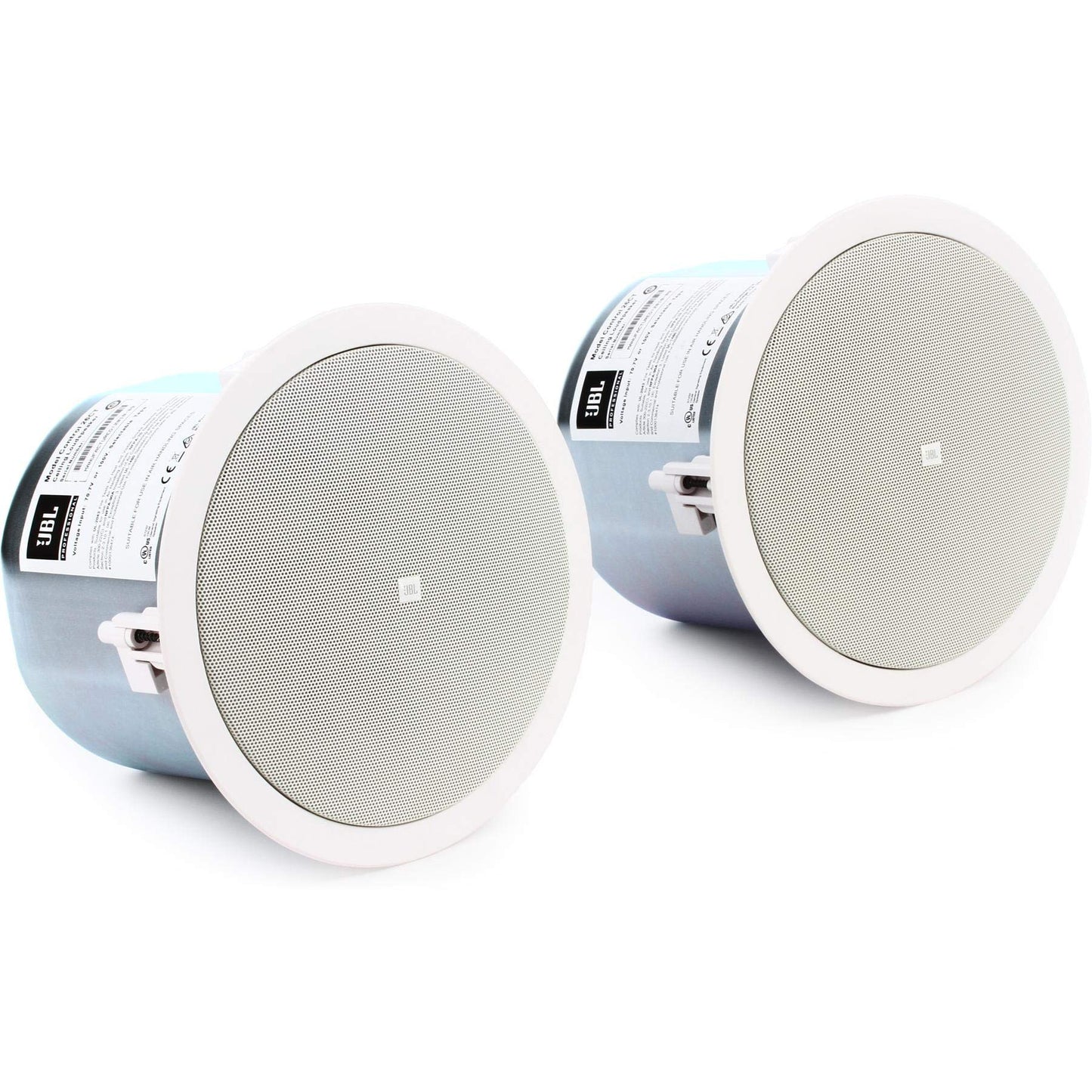 JBL Professional Control 26CT 6.5-Inch Ceiling Loudspeaker Transducer Assemblies, With Transformer Taps, Sold as Pair, White