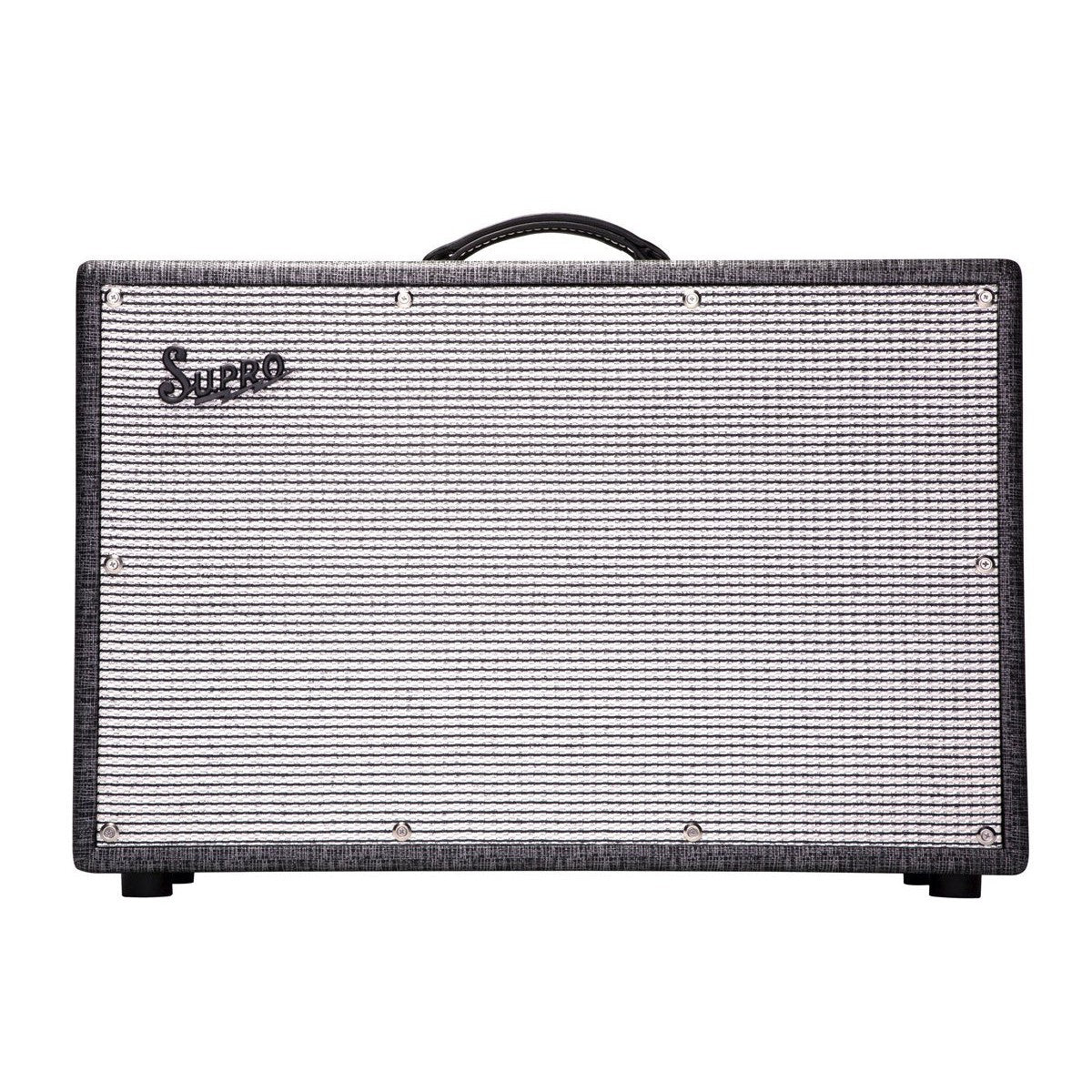 Supro 1799 Black Magick 150-Watt Open Back Design 2x12-Inch Extension Guitar Cabinet (Black Rhino)