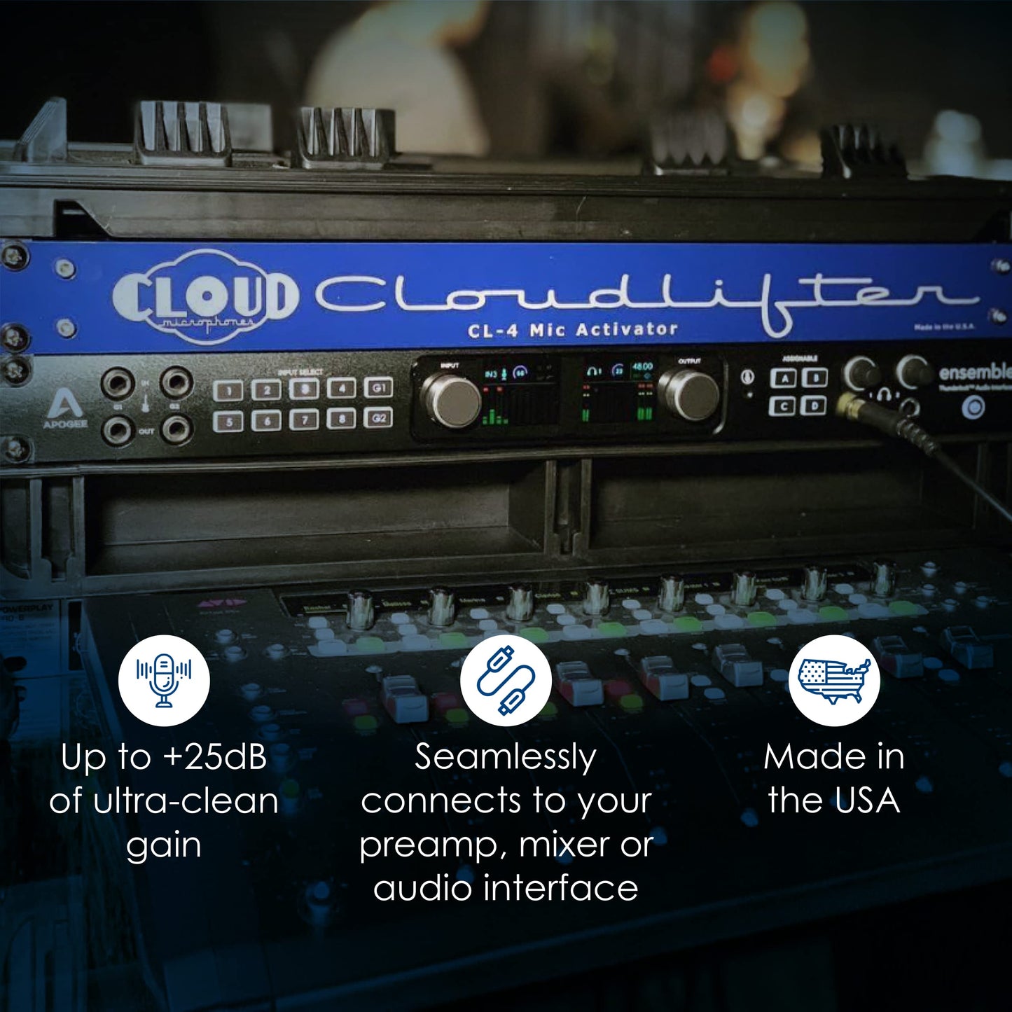 Cloud Microphones - Cloudlifter CL-4 Mic Activator - Ultra-Clean Microphone Preamp Gain - USA Made