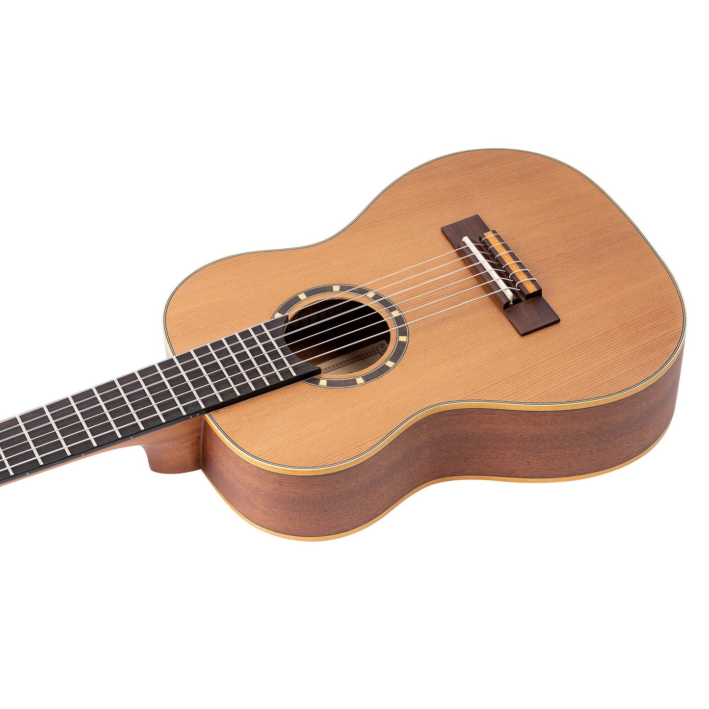 Ortega Guitars 6 String Family Series 1/4 Size Nylon Classical Guitar w/Bag, Right, Cedar Top-Natural-Satin, (R122-1/4)