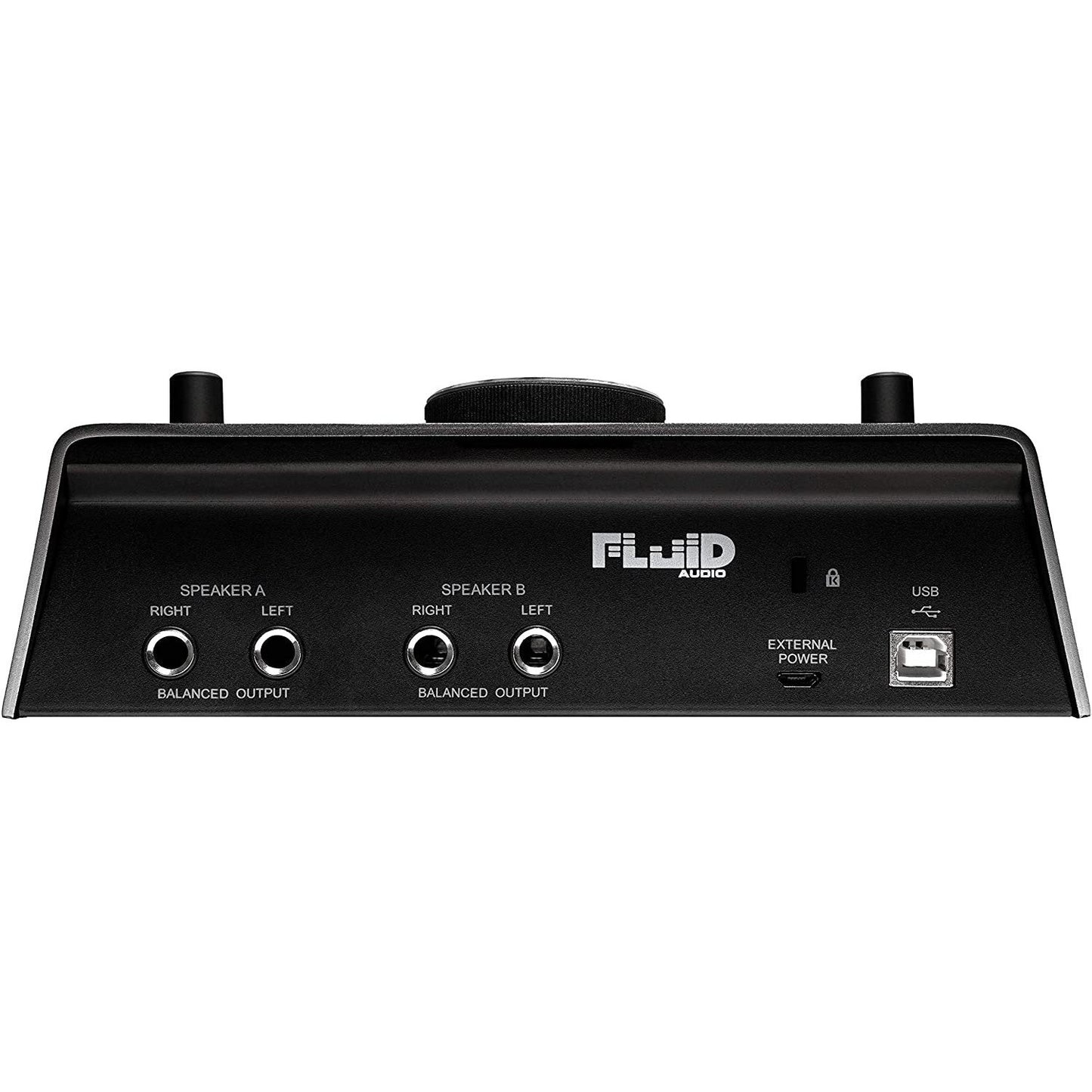 Fluid Audio SRI-2 : 2x2 USB desktop wedge w/24-bit/192kHz + 48v Phantom Power + 2X stereo monitor outputs + 2X Class A mic pres + Giant volume knob