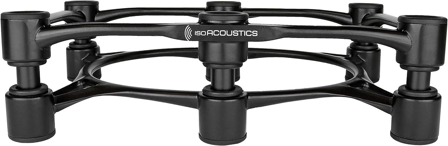 IsoAcoustics Aperta Series Isolation Speaker Stands with Tilt Adjustment: Aperta200 (7.8" x 10") Black Pair