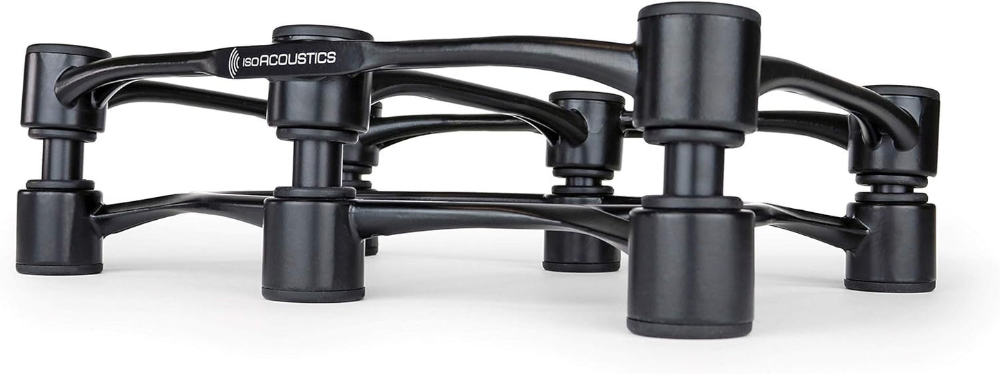 IsoAcoustics Aperta Series Isolation Speaker Stands with Tilt Adjustment: Aperta200 (7.8" x 10") Black Pair