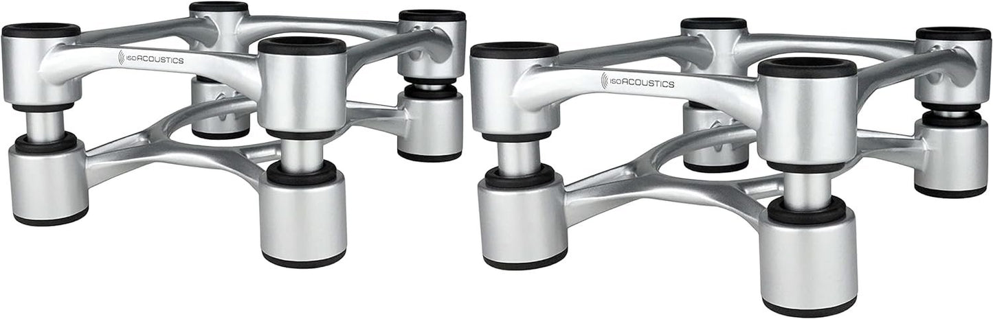 IsoAcoustics Aperta Series Isolation Speaker Stands with Tilt Adjustment: Aperta200 (7.8" x 10") Black Pair