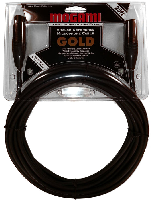 Mogami Gold Studio XLR Microphone Cable, XLR-Female to XLR-Male, 3-Pin, Gold Contacts, Straight Connectors
