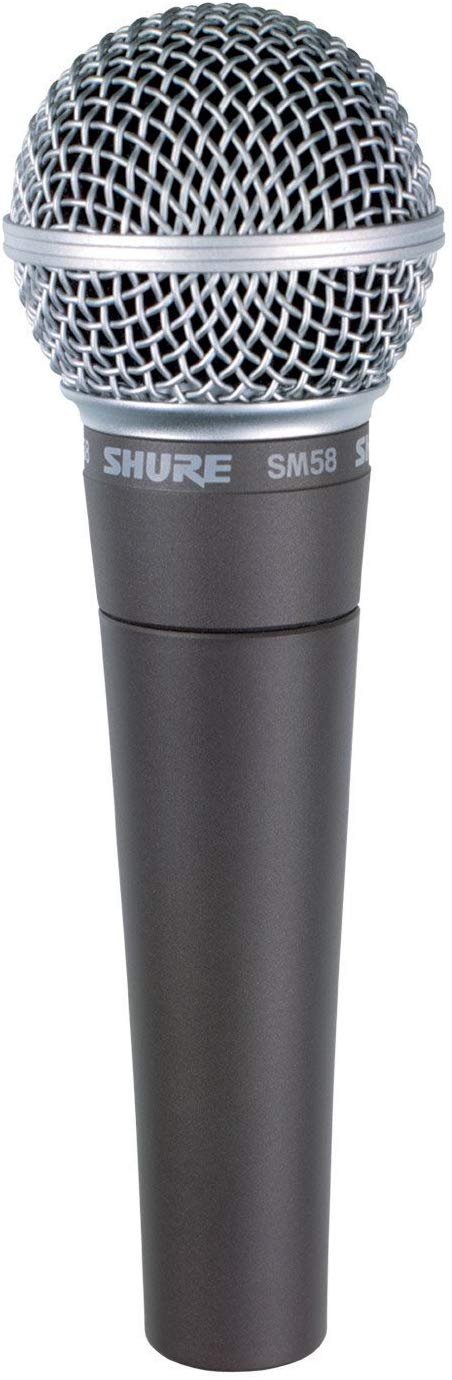 Shure SM58 Cardioid Vocal Microphone & Pig Hog Mic Cable, 20ft XLR - Bundle (Black)