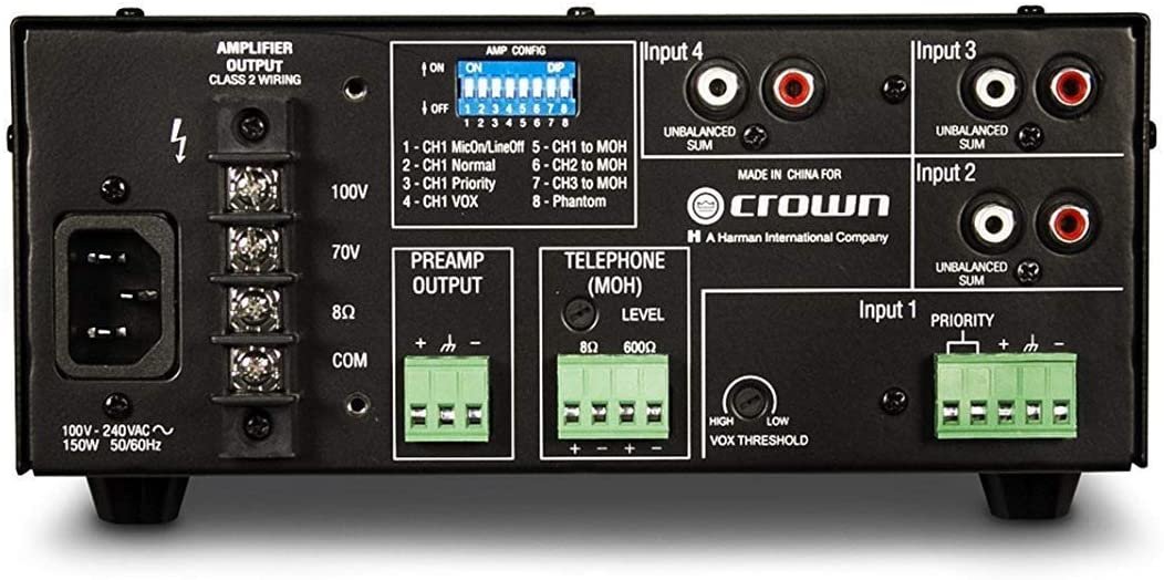 Crown 160MA Four-input Mixer/Amplifier