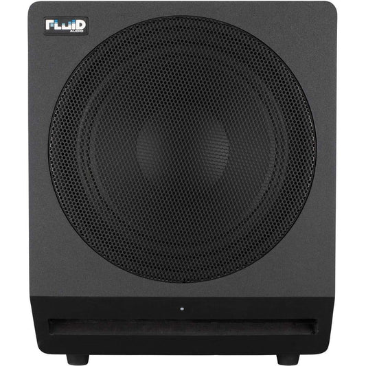 Fluid Audio FC10S: 10-inch powered reference studio subwoofer, 200W Class D, 20-200Hz, auto stanby, GND Lift