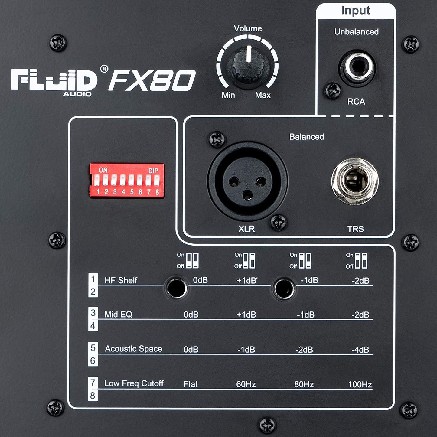 Fluid Audio FX80 : 8" Single Point Source Coax Reference Monitor, Bi-Amplified 110w 35Hz - 22kHz (+/-3db)