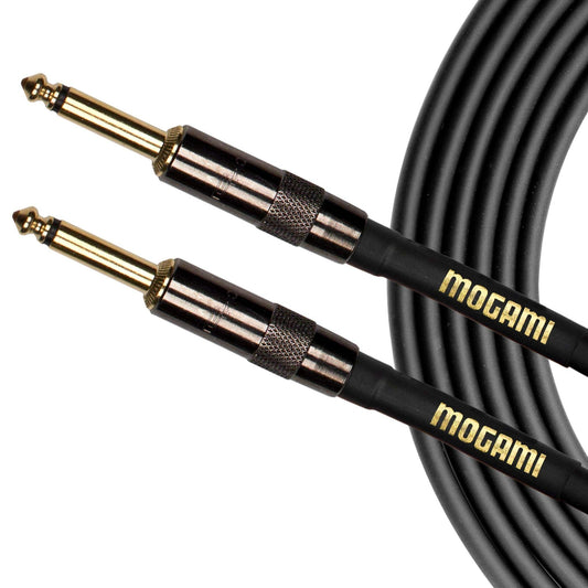 Mogami Gold Speaker Amplifier-to-Cabinet Speaker Cable, 1/4" TS Male Plugs, Gold Contacts, Straight Connectors
