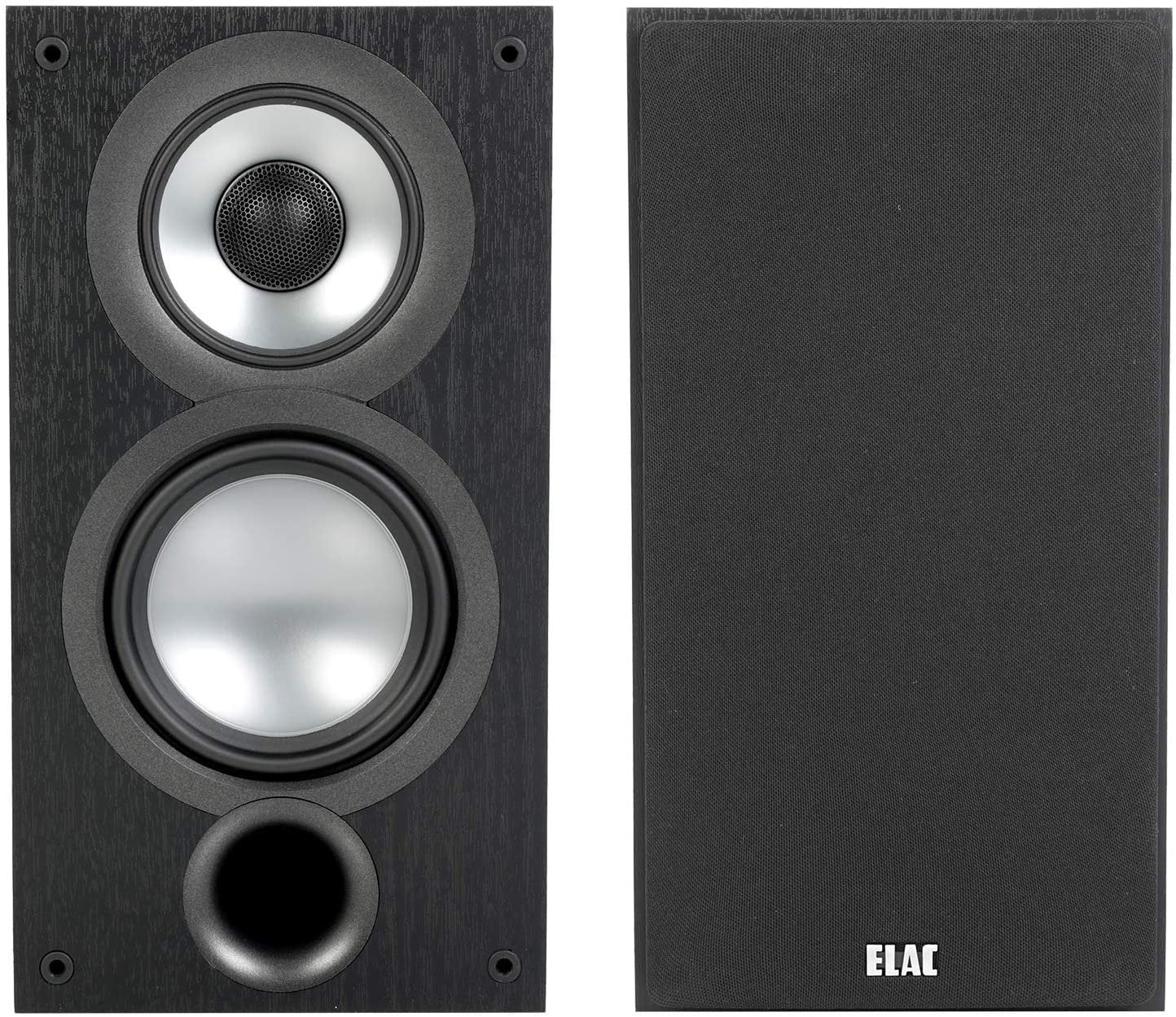 ELAC Uni-Fi 2.0 UB52 Bookshelf Speakers (Pair), Black (UB52-BK)