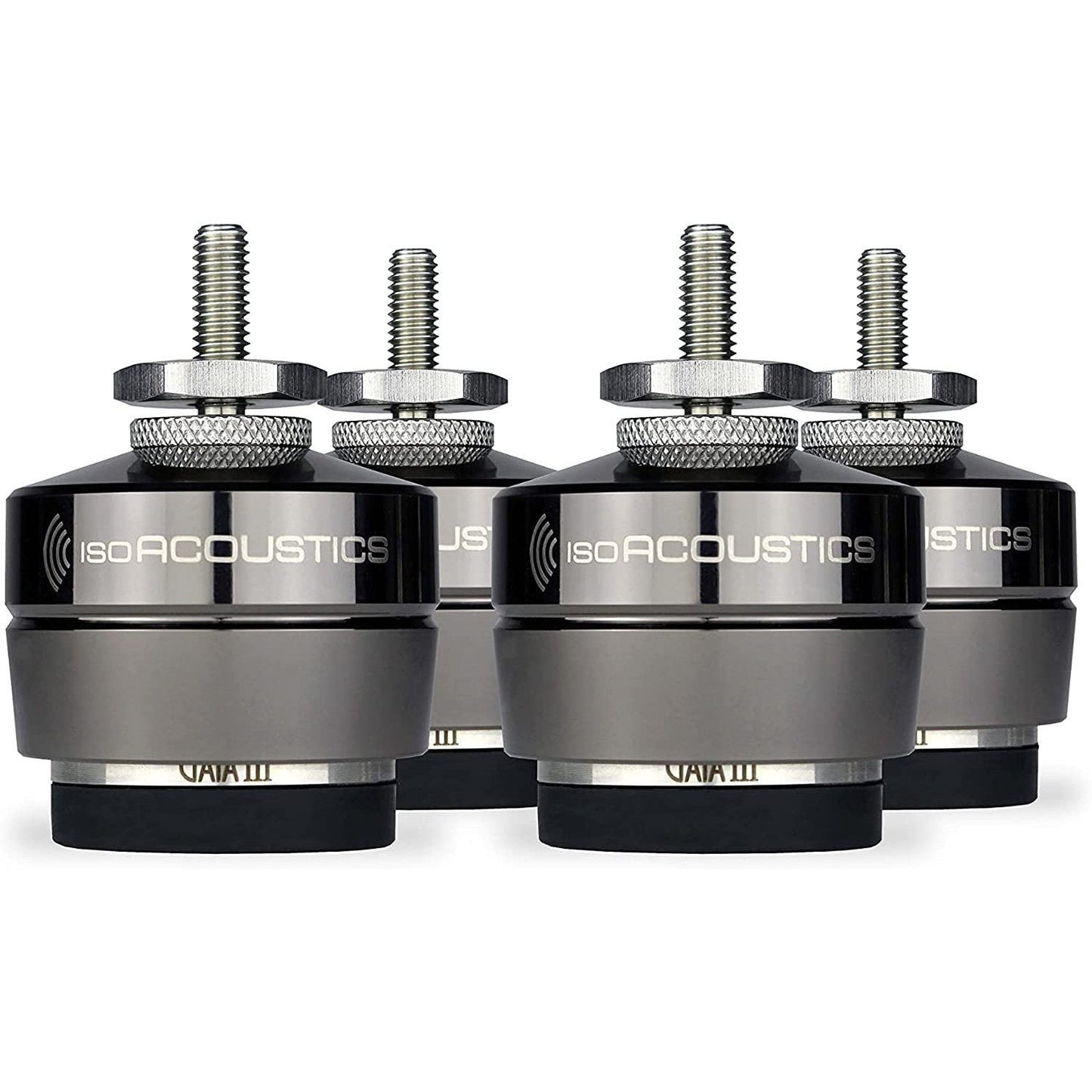 IsoAcoustics Gaia Series Isolation Feet for Speakers & Subwoofers (Gaia III, 70 lb max) – Set of 4