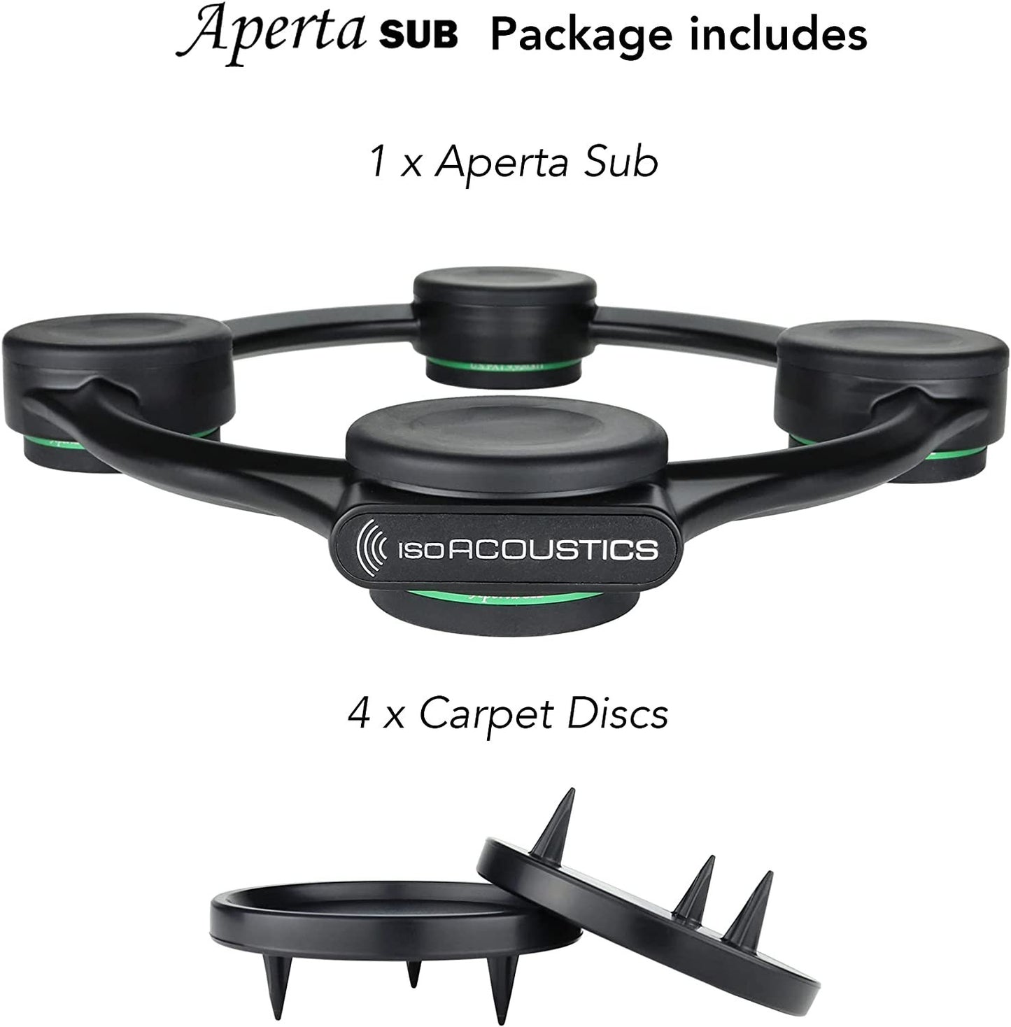 IsoAcoustics Subwoofer Isolation Stand: Aperta Sub (10.5" W x 11.5” D)
