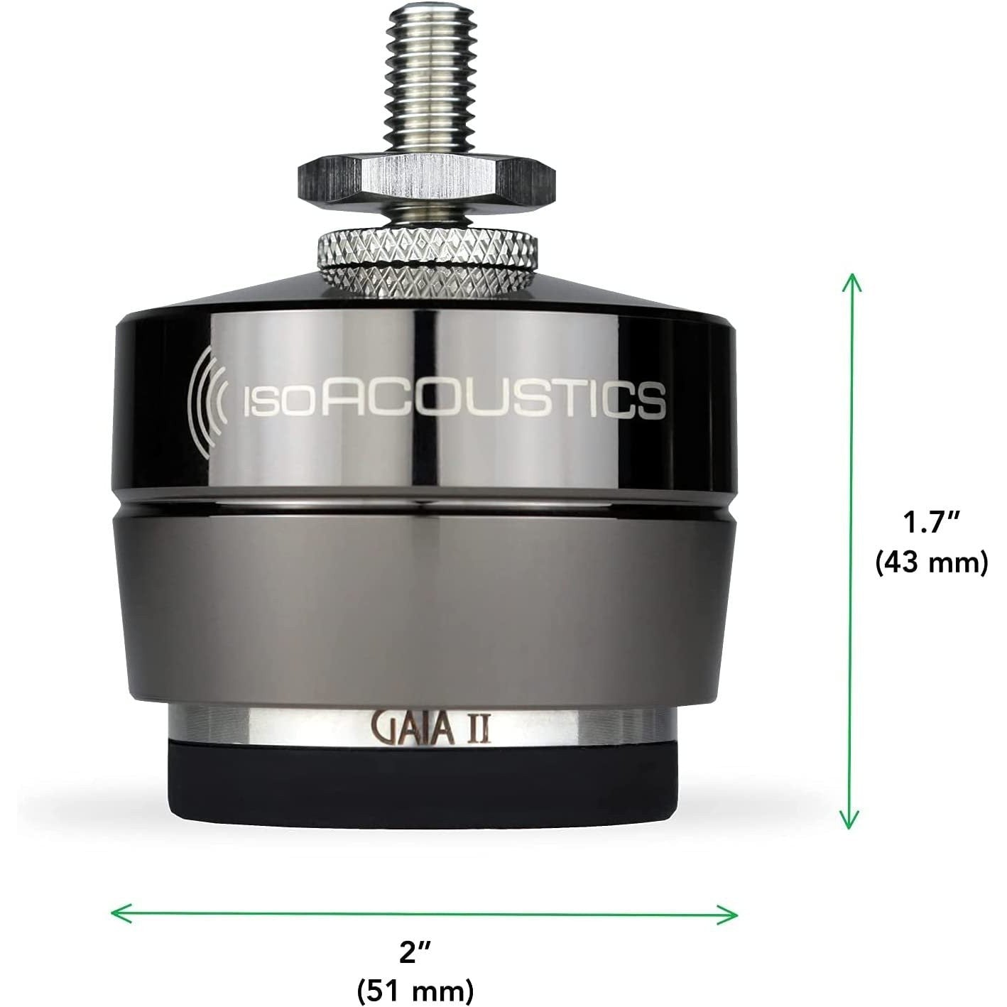 IsoAcoustics Gaia Series Isolation Feet for Speakers & Subwoofers (Gaia III, 70 lb max) – Set of 4
