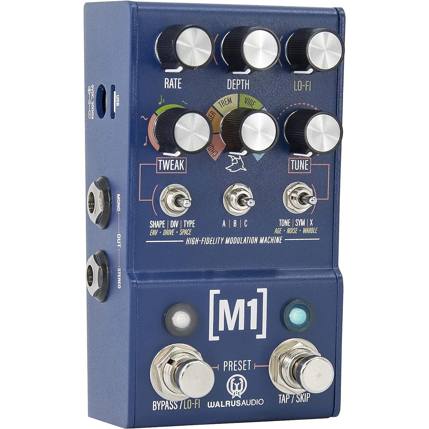 Walrus Audio MAKO Series M1 High Fidelity Modulation Machine, Blue (900-1063)