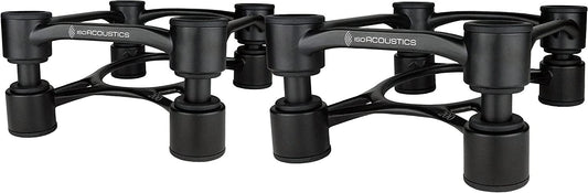 IsoAcoustics Aperta Series Isolation Speaker Stands with Tilt Adjustment: Aperta200 (7.8" x 10") Black Pair
