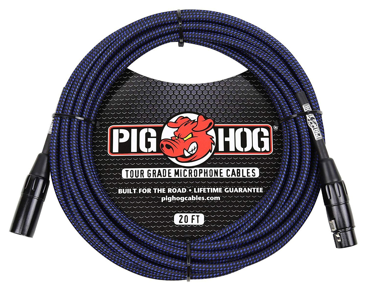 Shure SM58 Cardioid Vocal Microphone & Pig Hog Mic Cable, 20ft XLR - Bundle (Black)