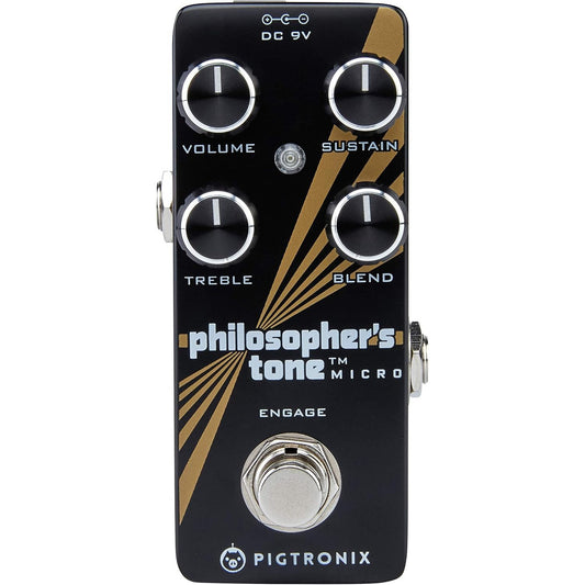 Pigtronix Guitar Compression Effects Pedal, Black (PTM)